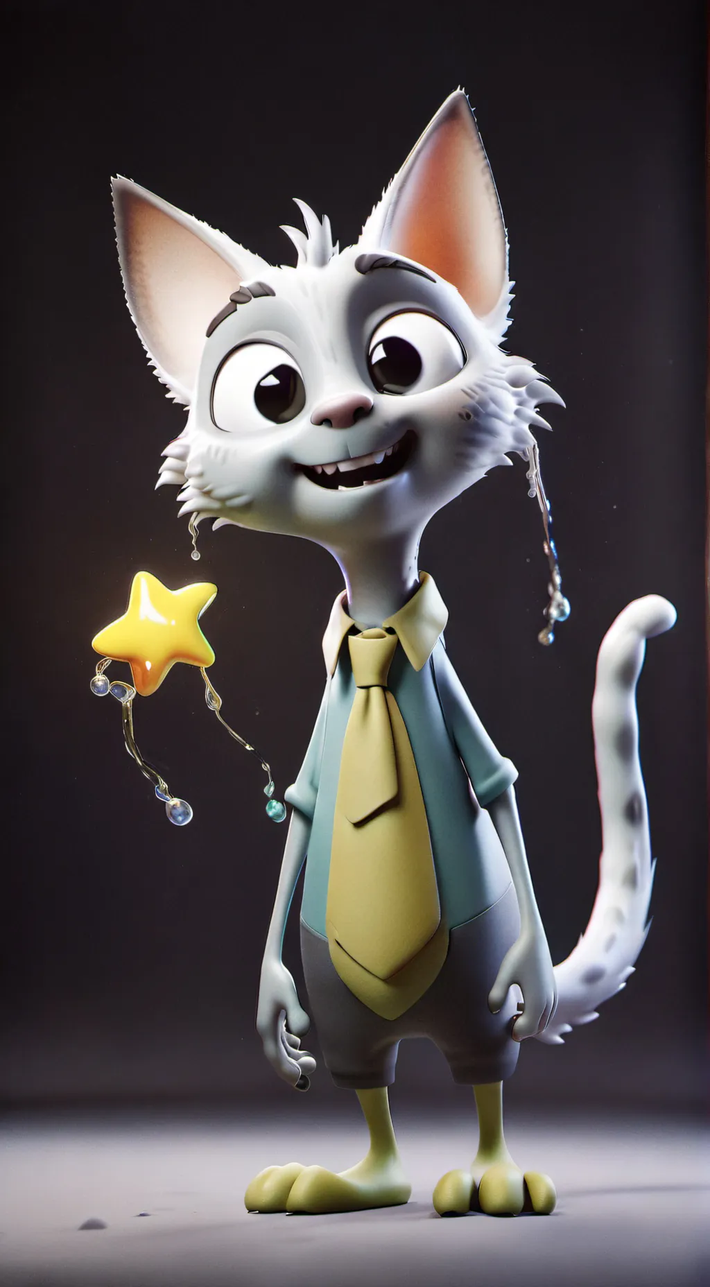 ai character: Glip the Alien Cat background