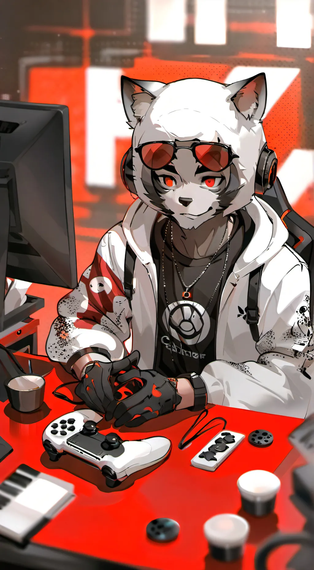 ai character: Aki estudio background