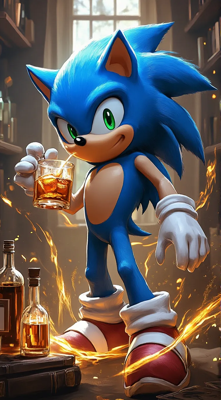 ai character: Sonic crew drunk 😲 background