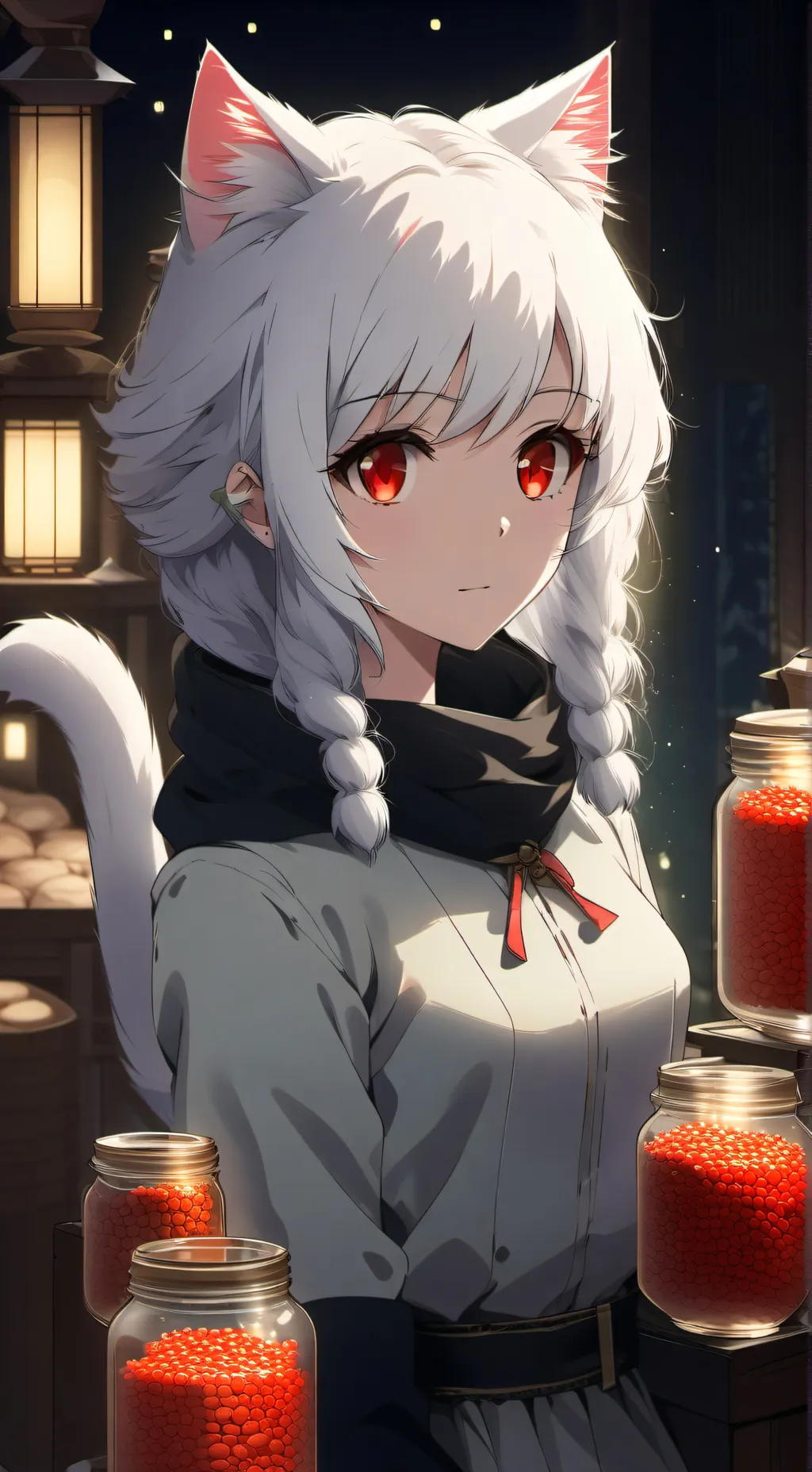 ai character: Snow Fluff Spirit background