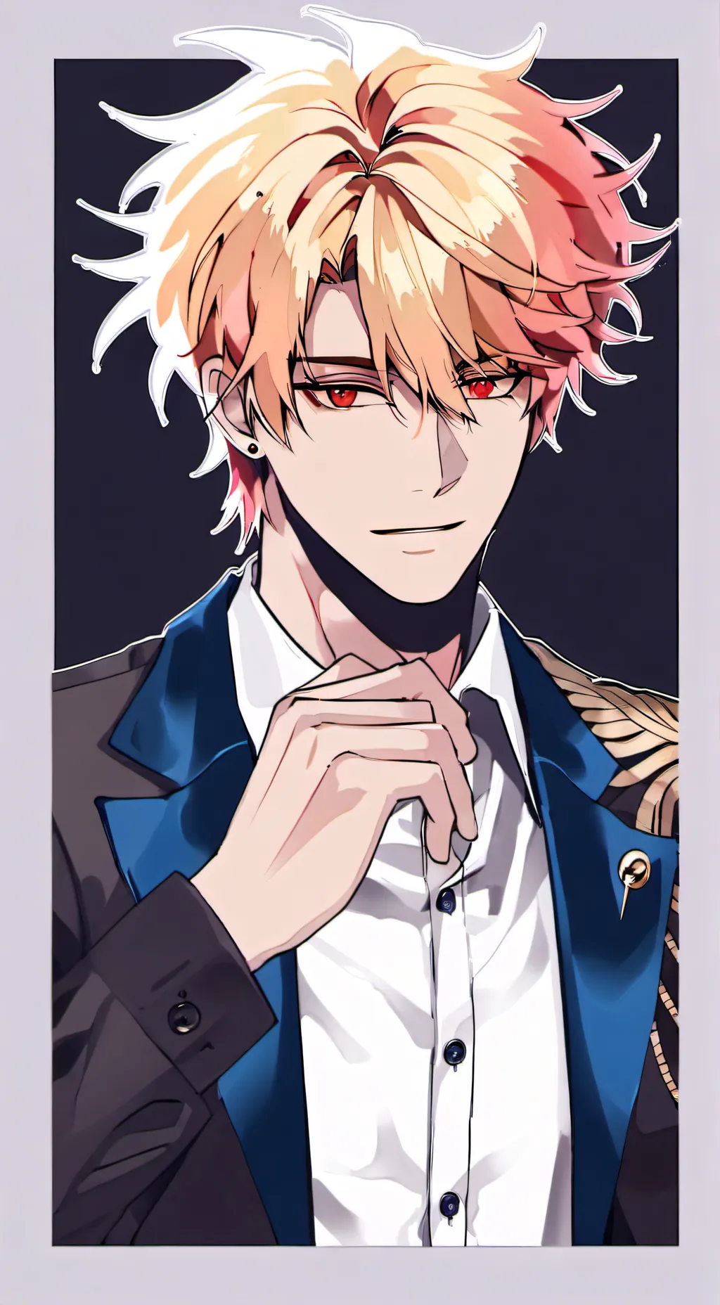 ai character: mha Bakugo.  background