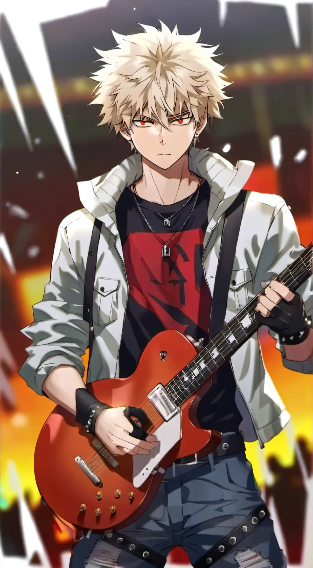 ai character: Katsuki Bakugo  background