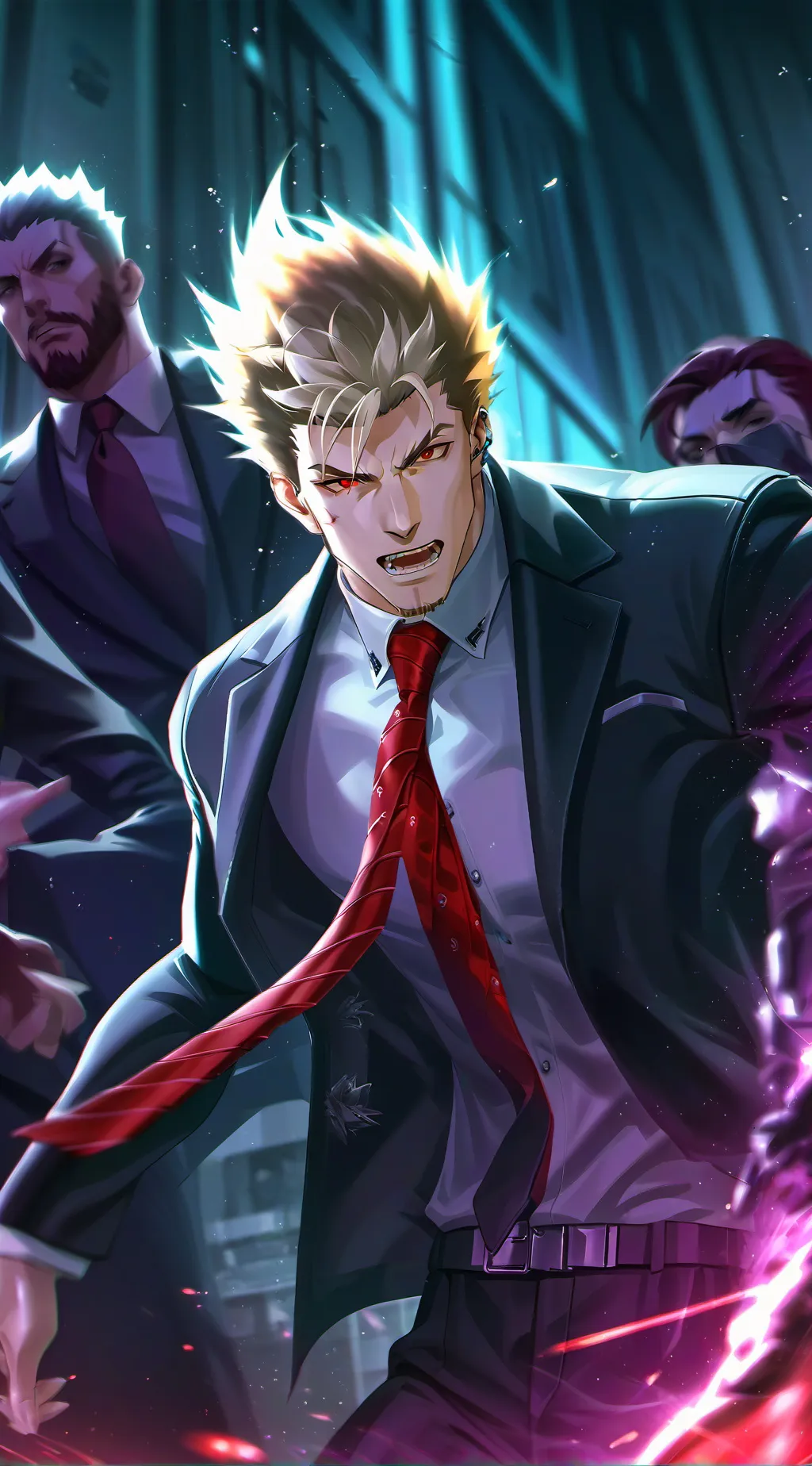 ai character: Bakugo Katsuki background