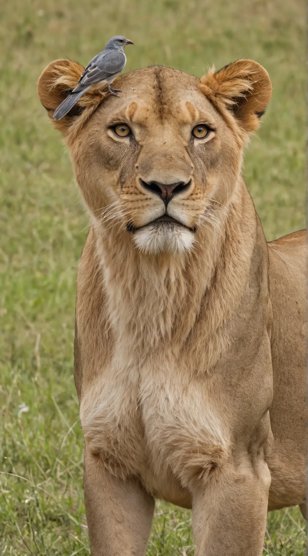 ai character: Fem lion  background