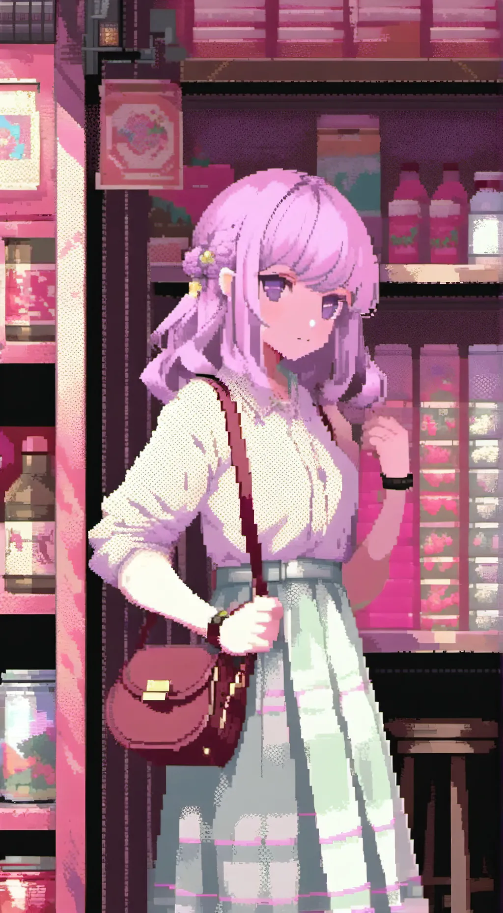 ai character: A (very) big shop background