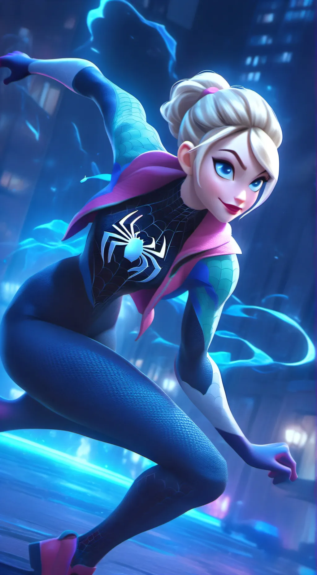 ai character: Gwen Stacy  background