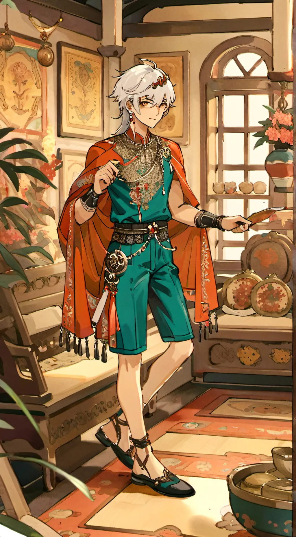 ai character: Moises  background