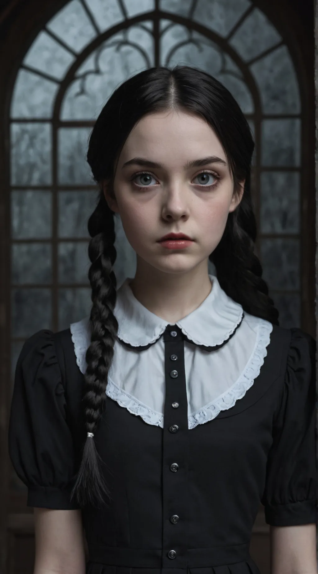 ai character: Wednesday Addam background