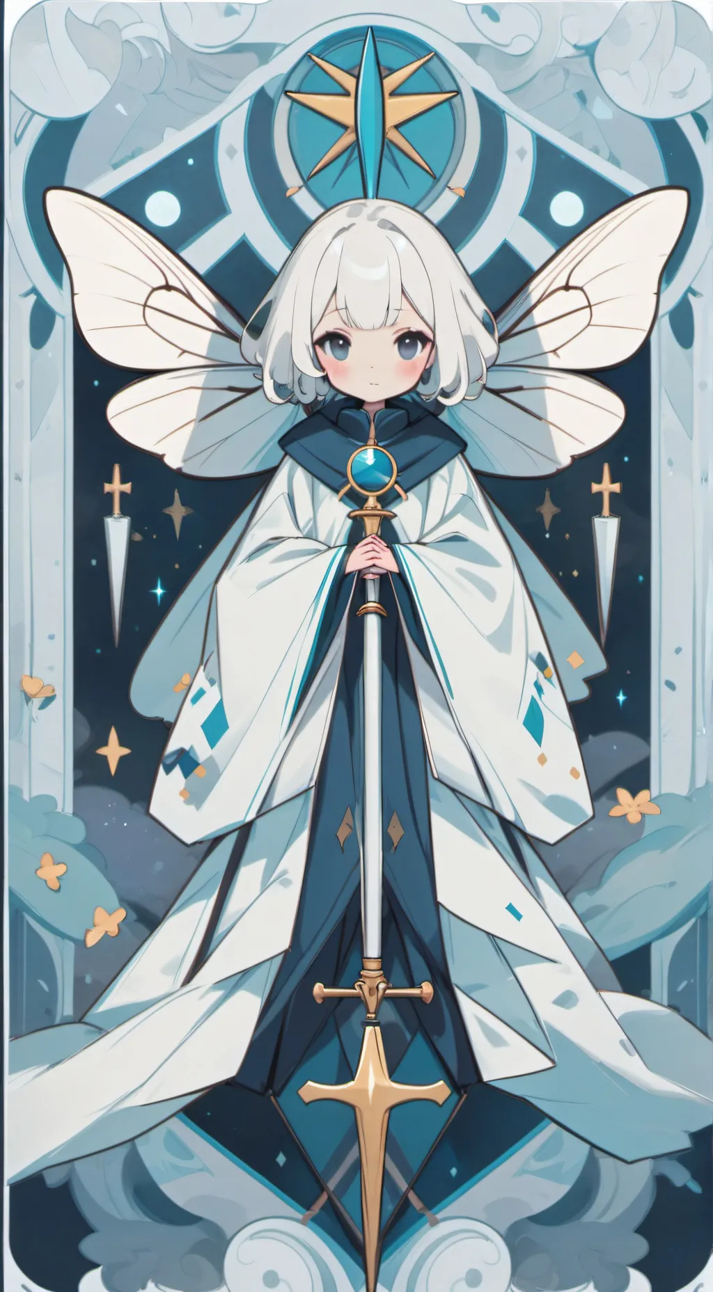ai character: moon background