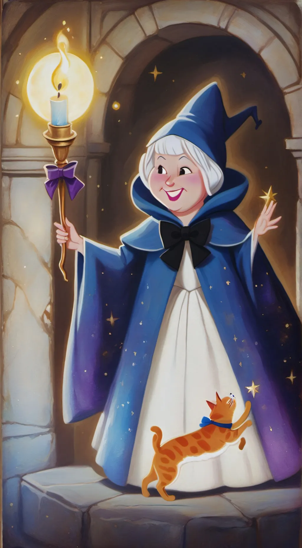 ai character: Fairy Godmother  background