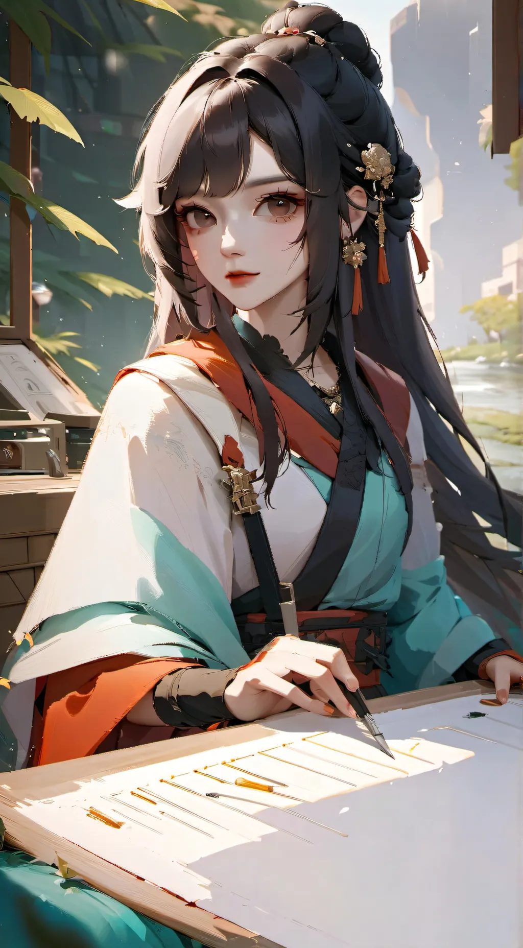 ai character: Ds vacation  background