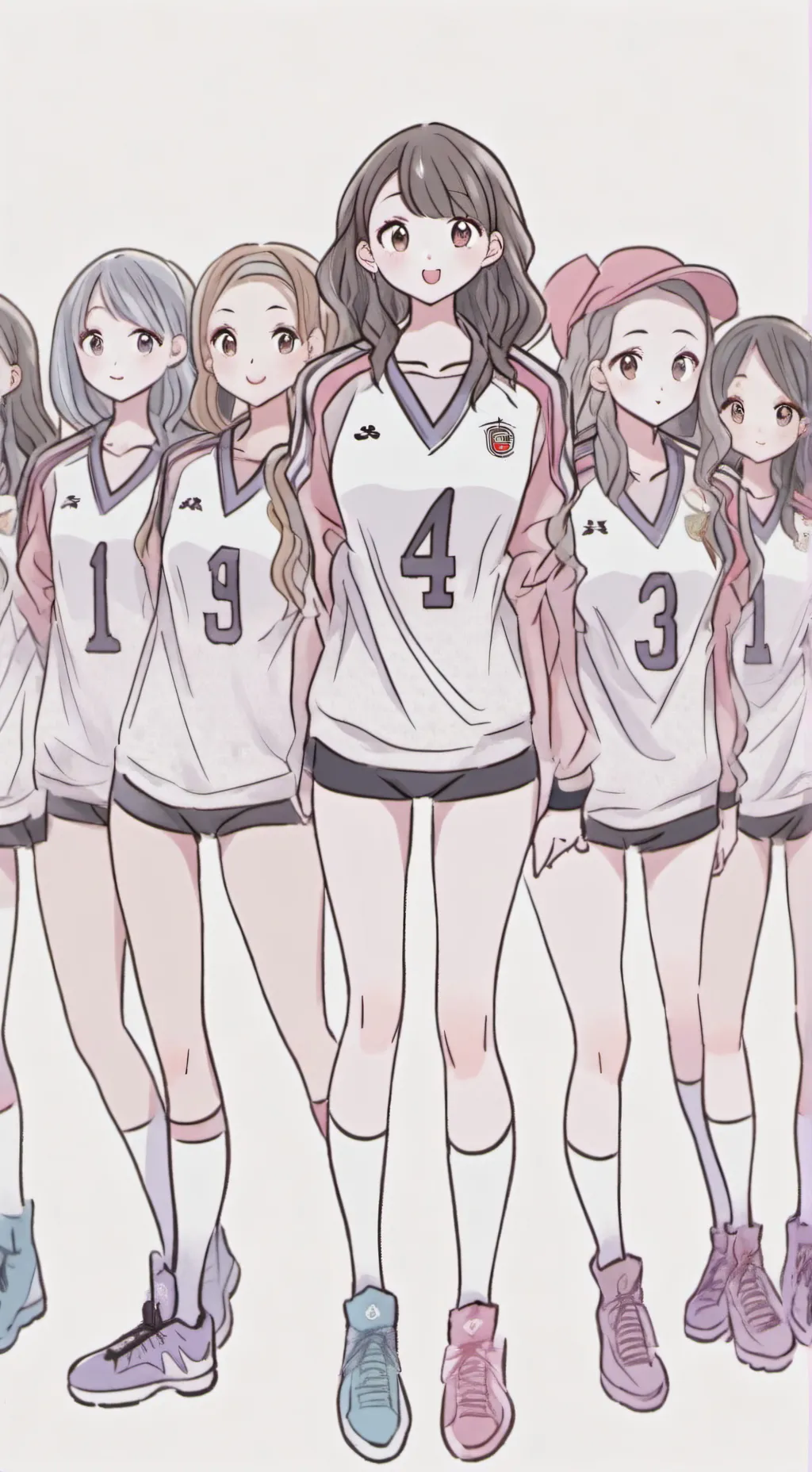 ai character: volleyball background