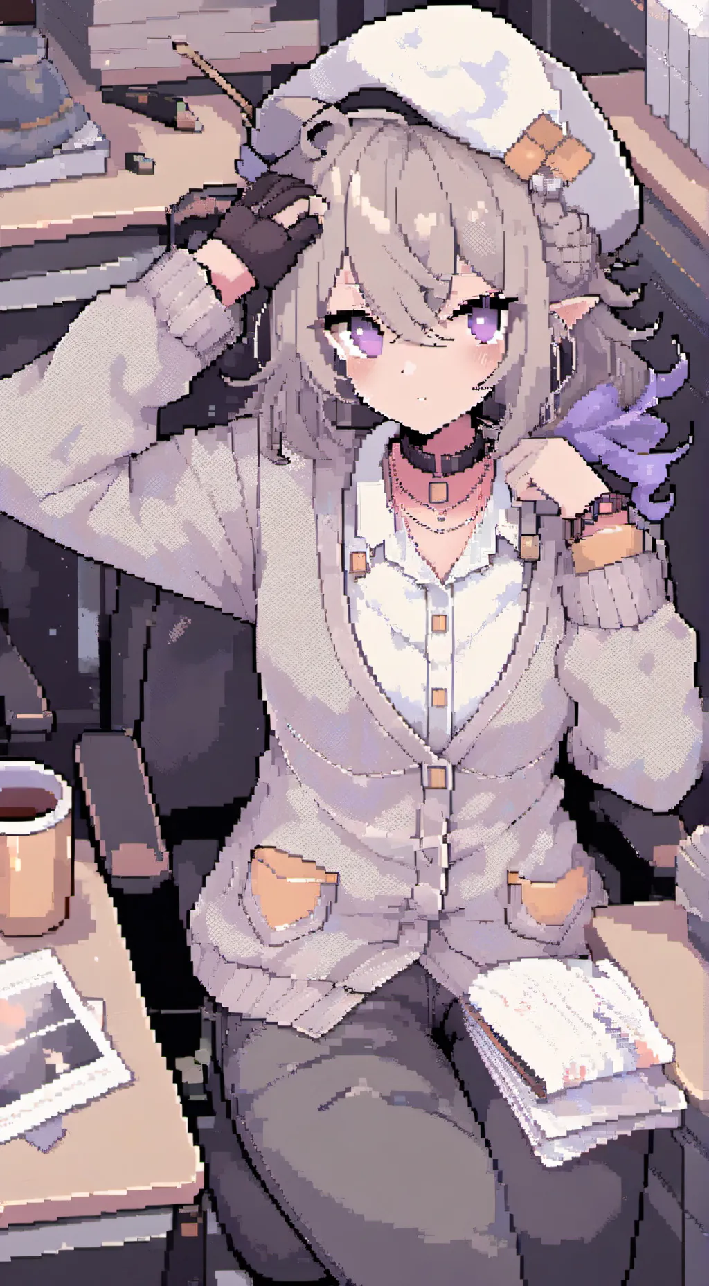 ai character: Peeing  background