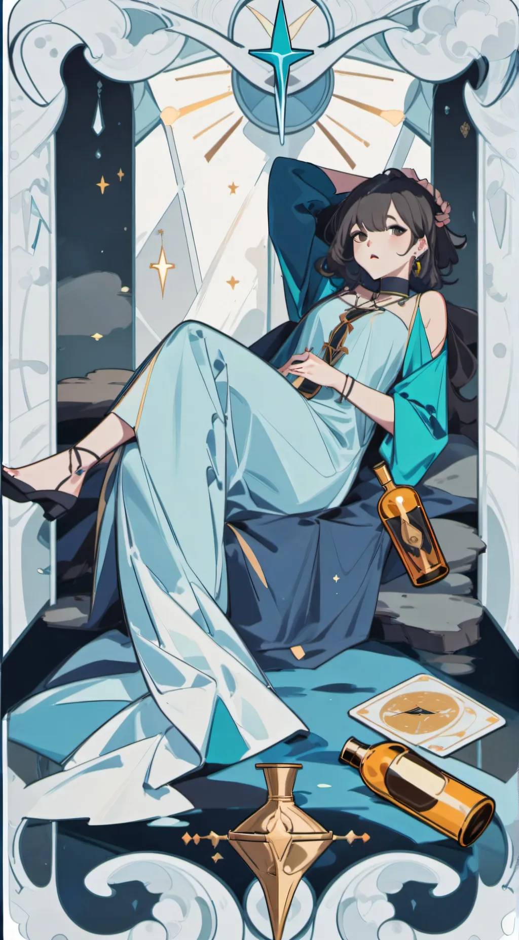 ai character: Göttin Angelina background