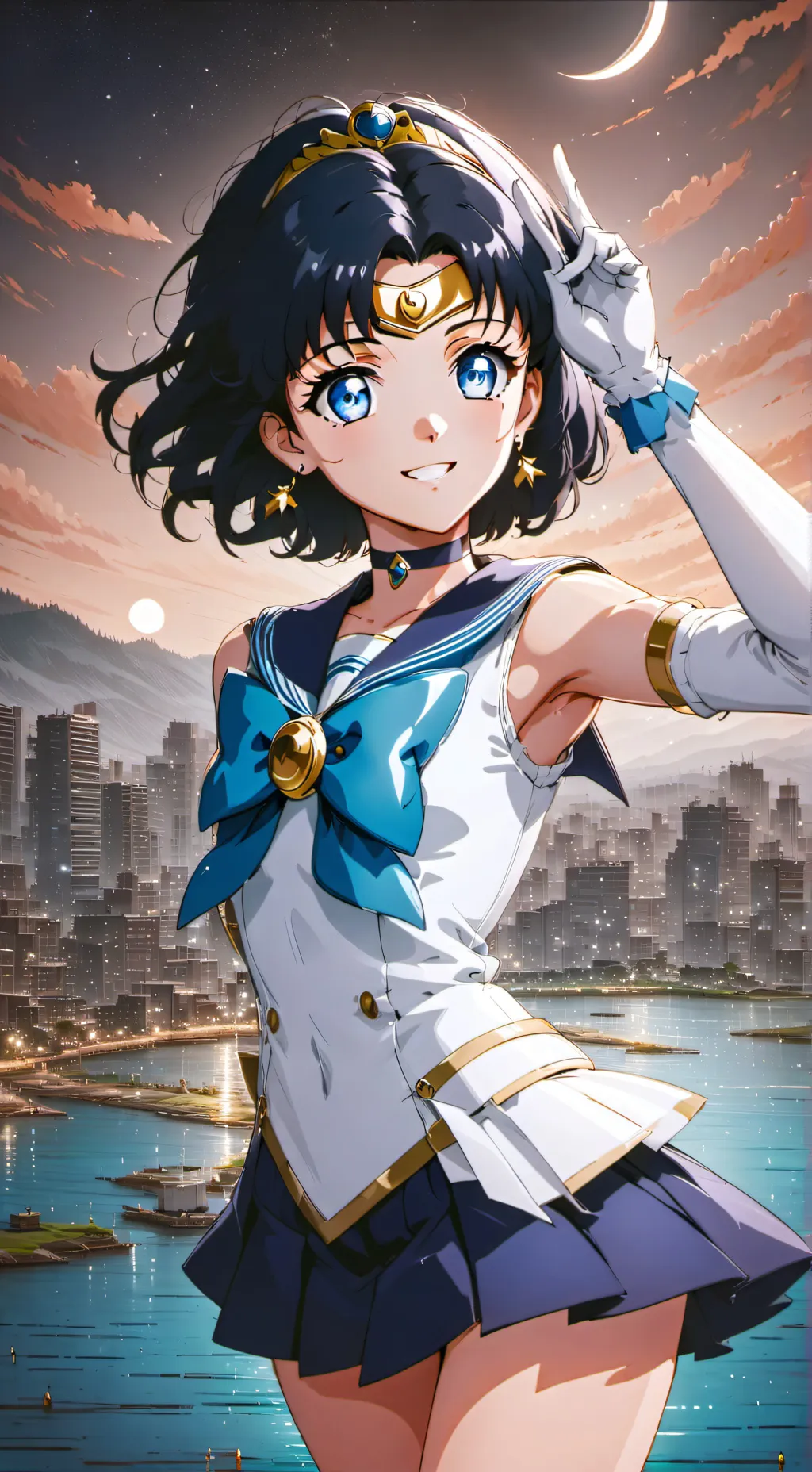ai character: Ami Mizuno  background