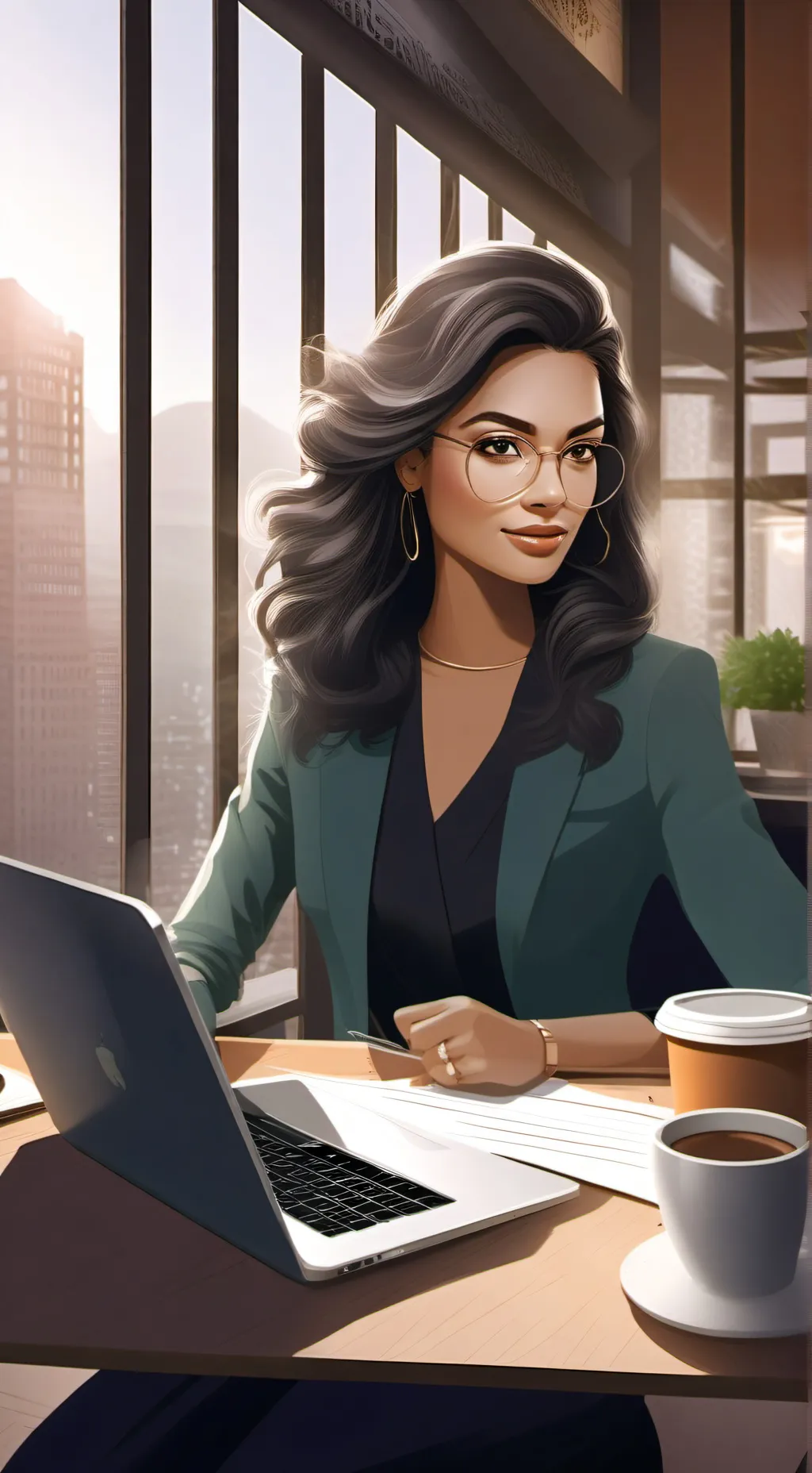 ai character: Lesbian Tycoon Quest background