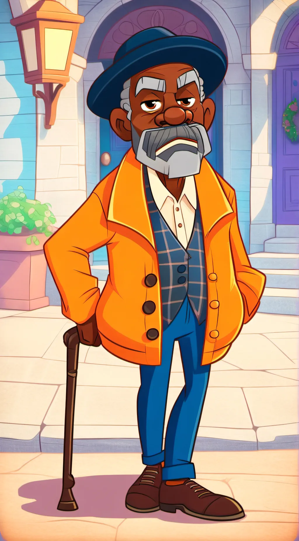 ai character: Mr Neville  background