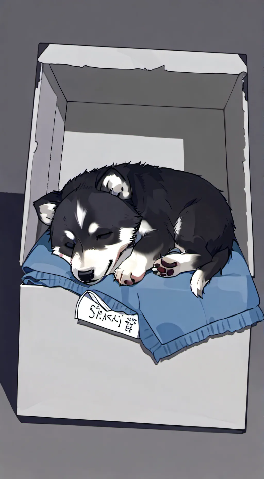 ai character: Husky (abounded) background