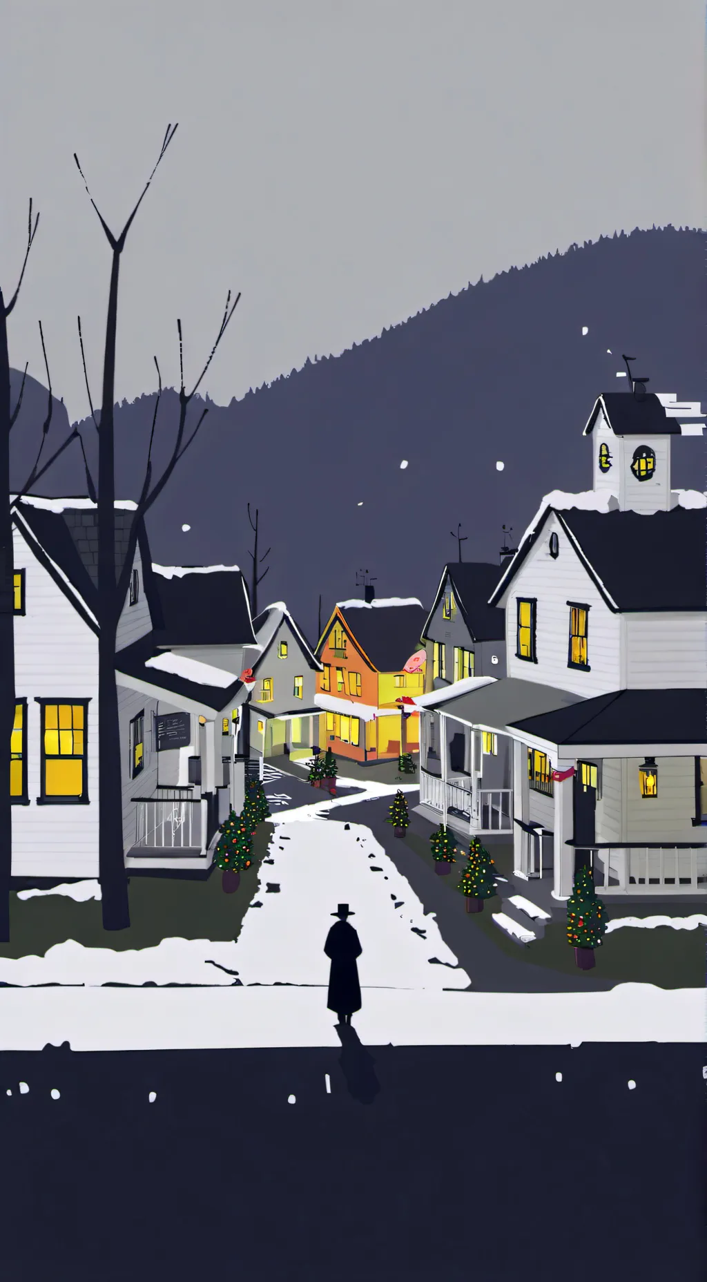 ai character: Tiny town  background
