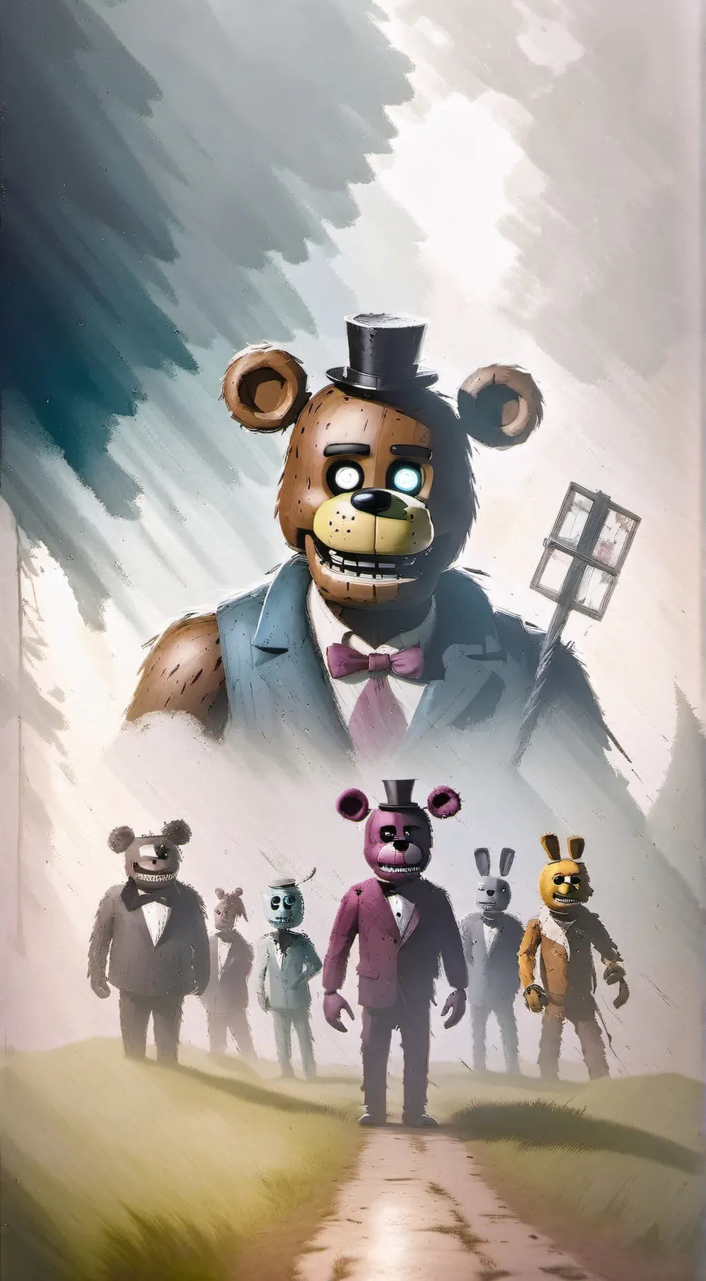 ai character: FPE React to FNAF  background