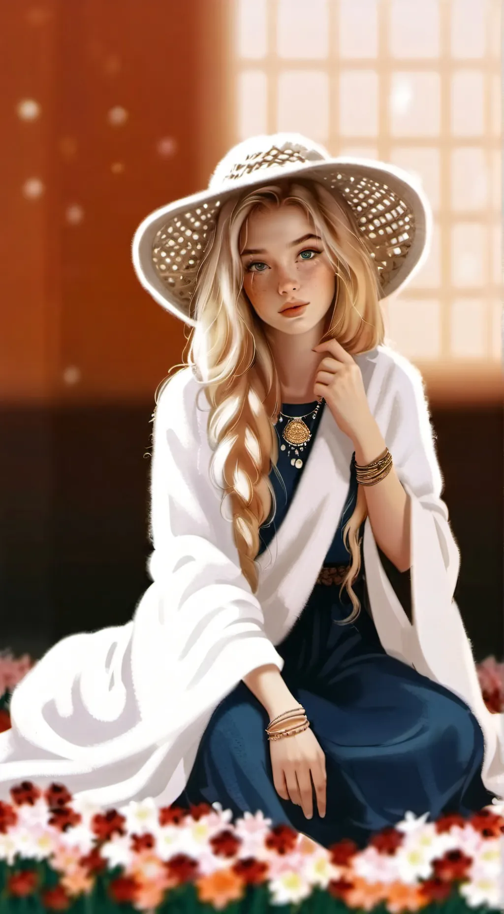 ai character: Scarlet background