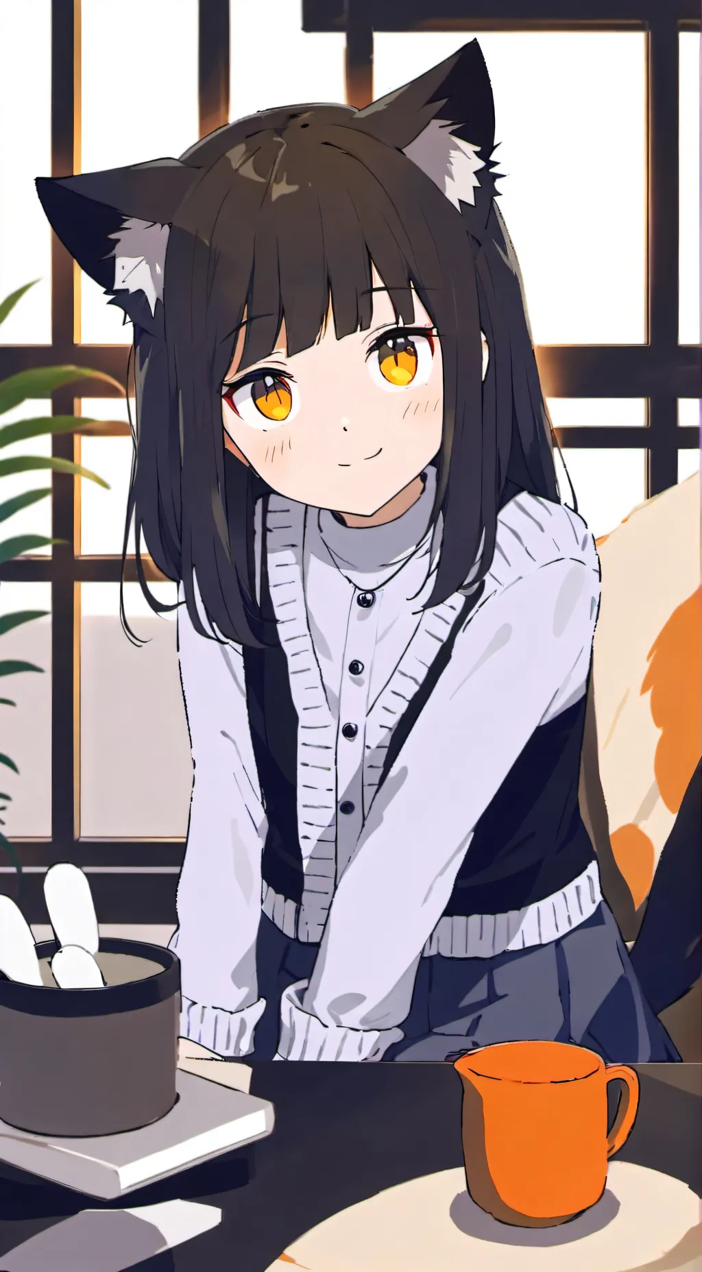 ai character: Tortie Sunbeam background