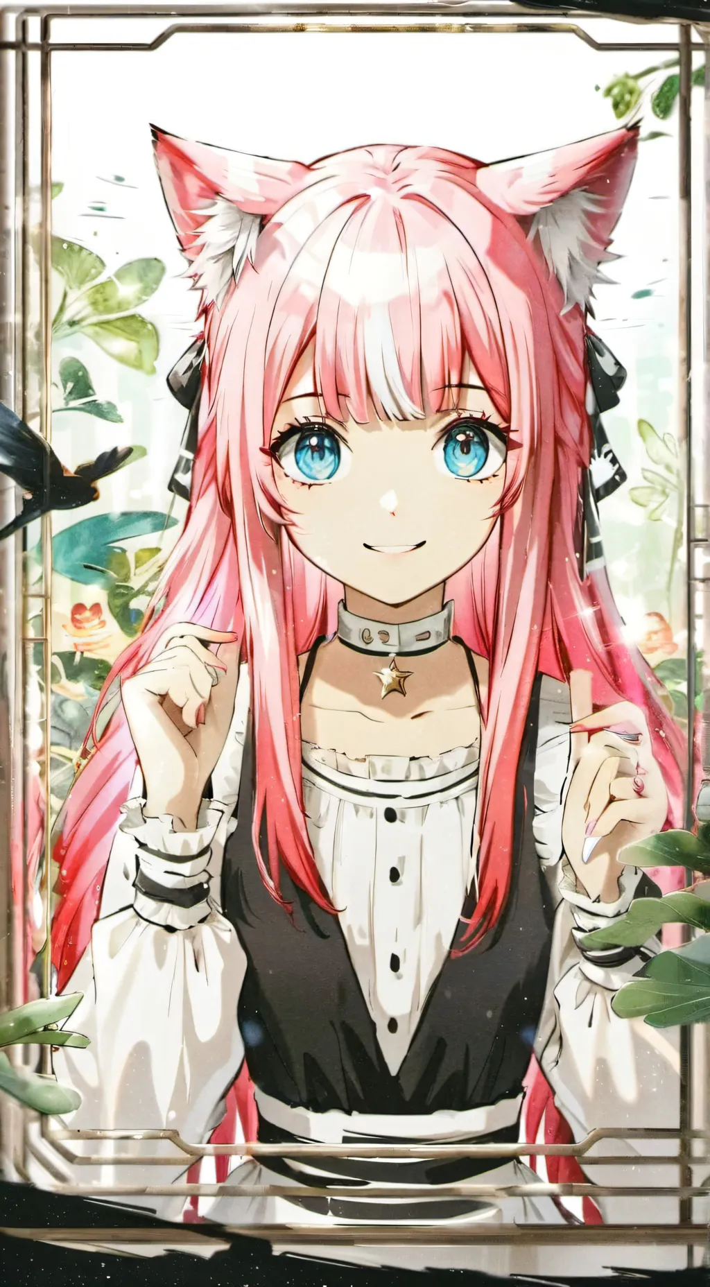 ai character: Twinkle the Iridescent Cat Spirit background