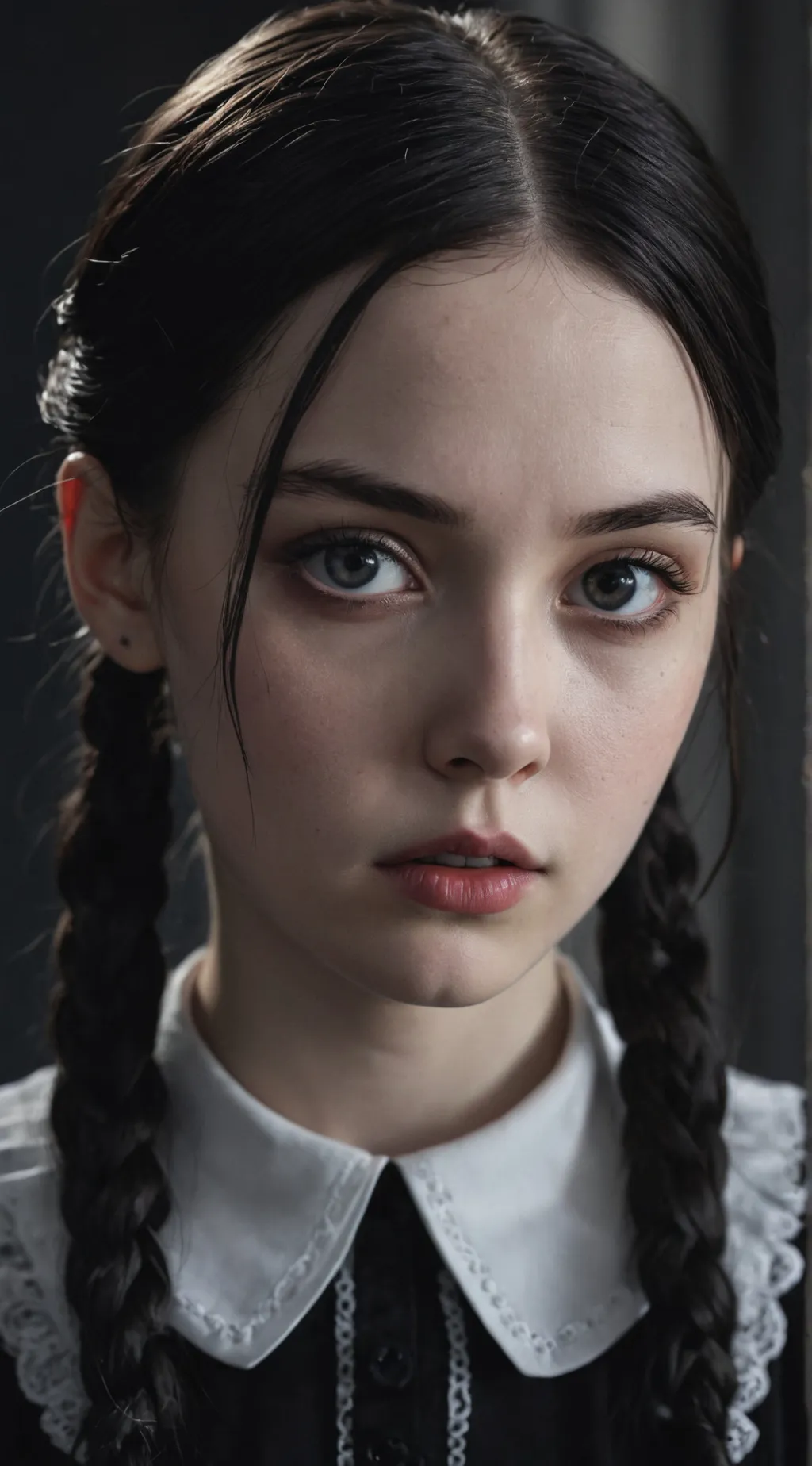 ai character: Wednesday Addams background