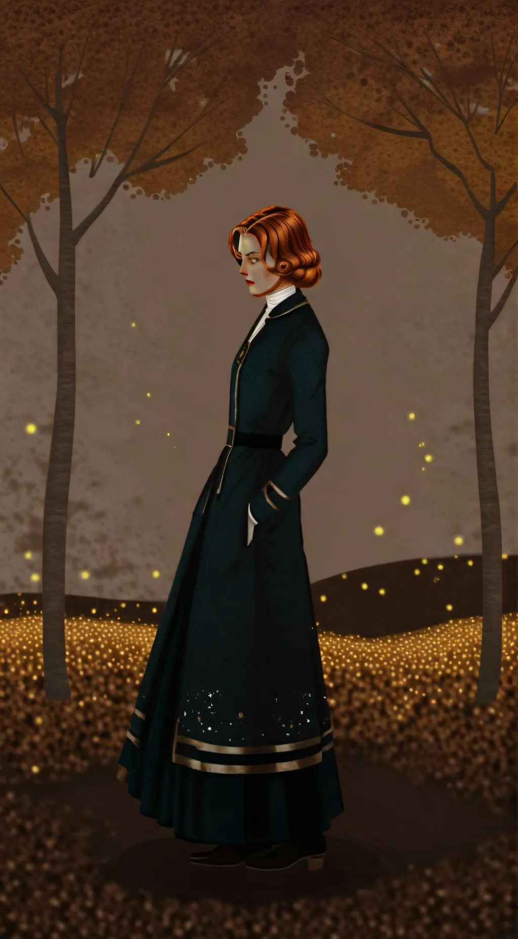 ai character: girl background