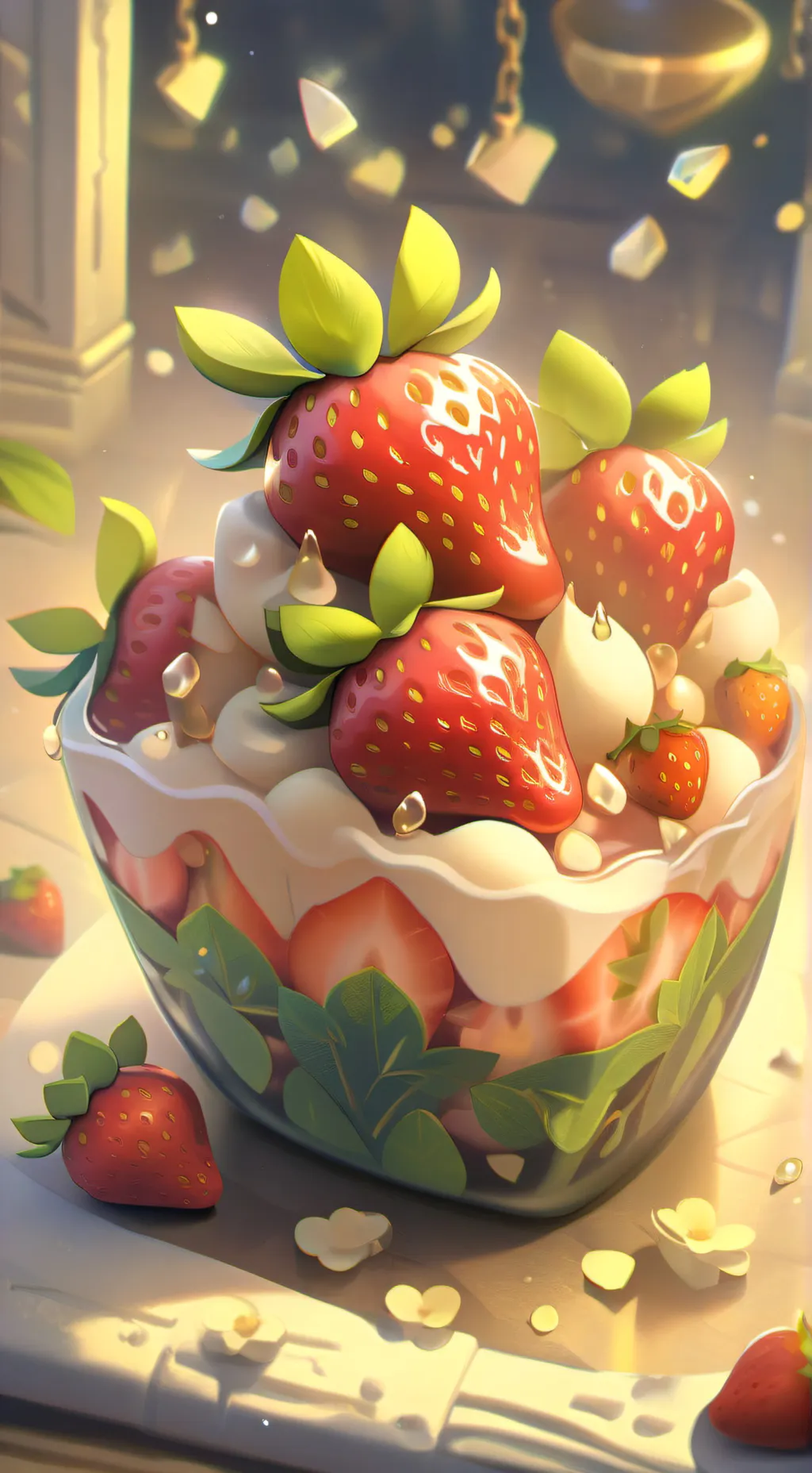 ai character: sprout~🍓 background