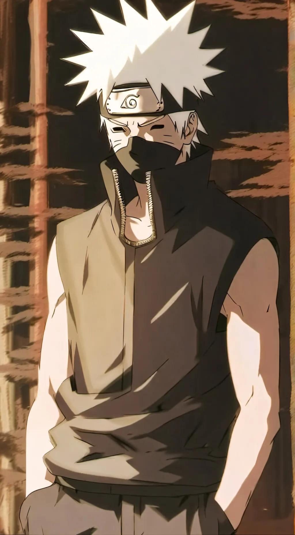 ai character: kakashi at home  background