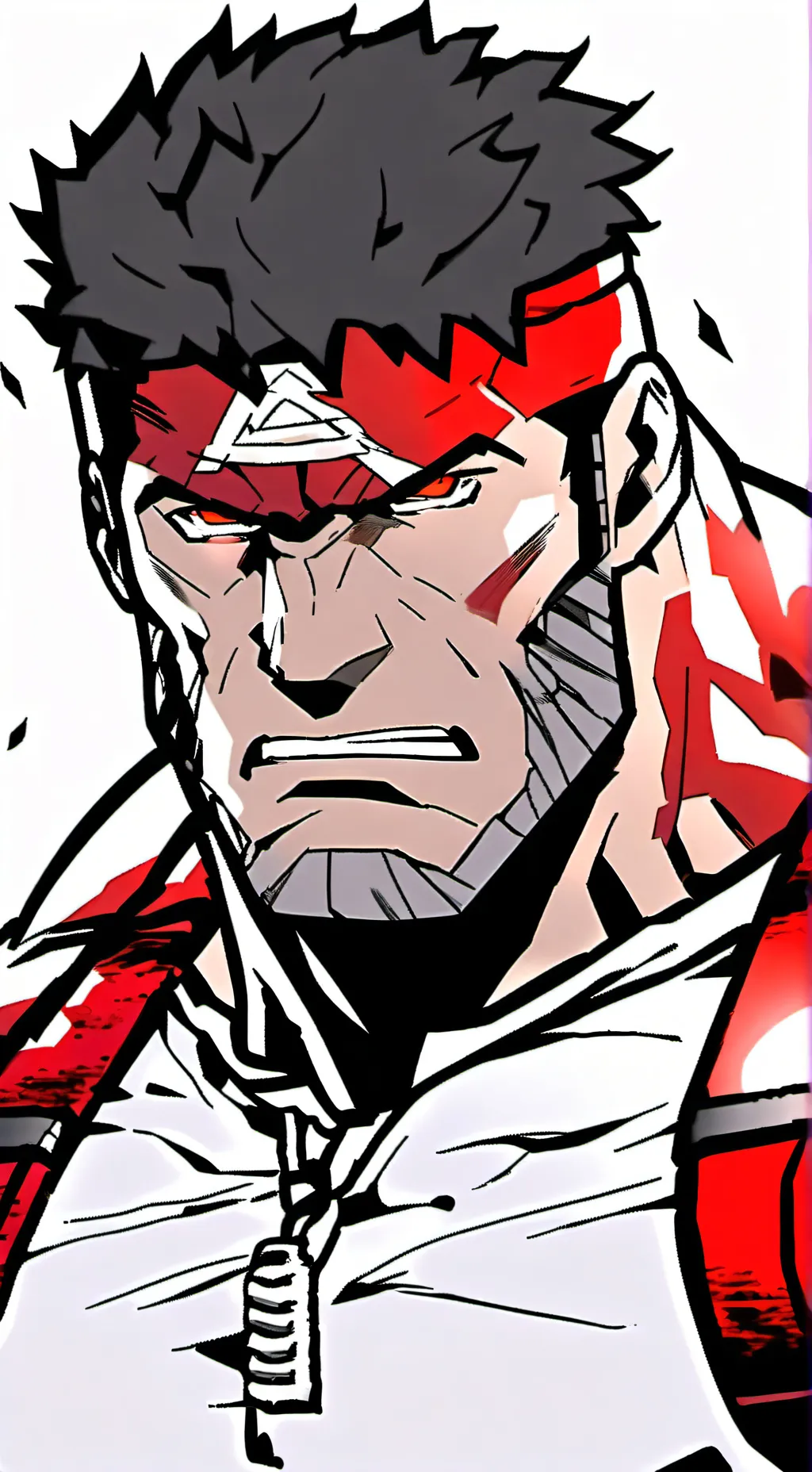 ai character: Red Hulk background