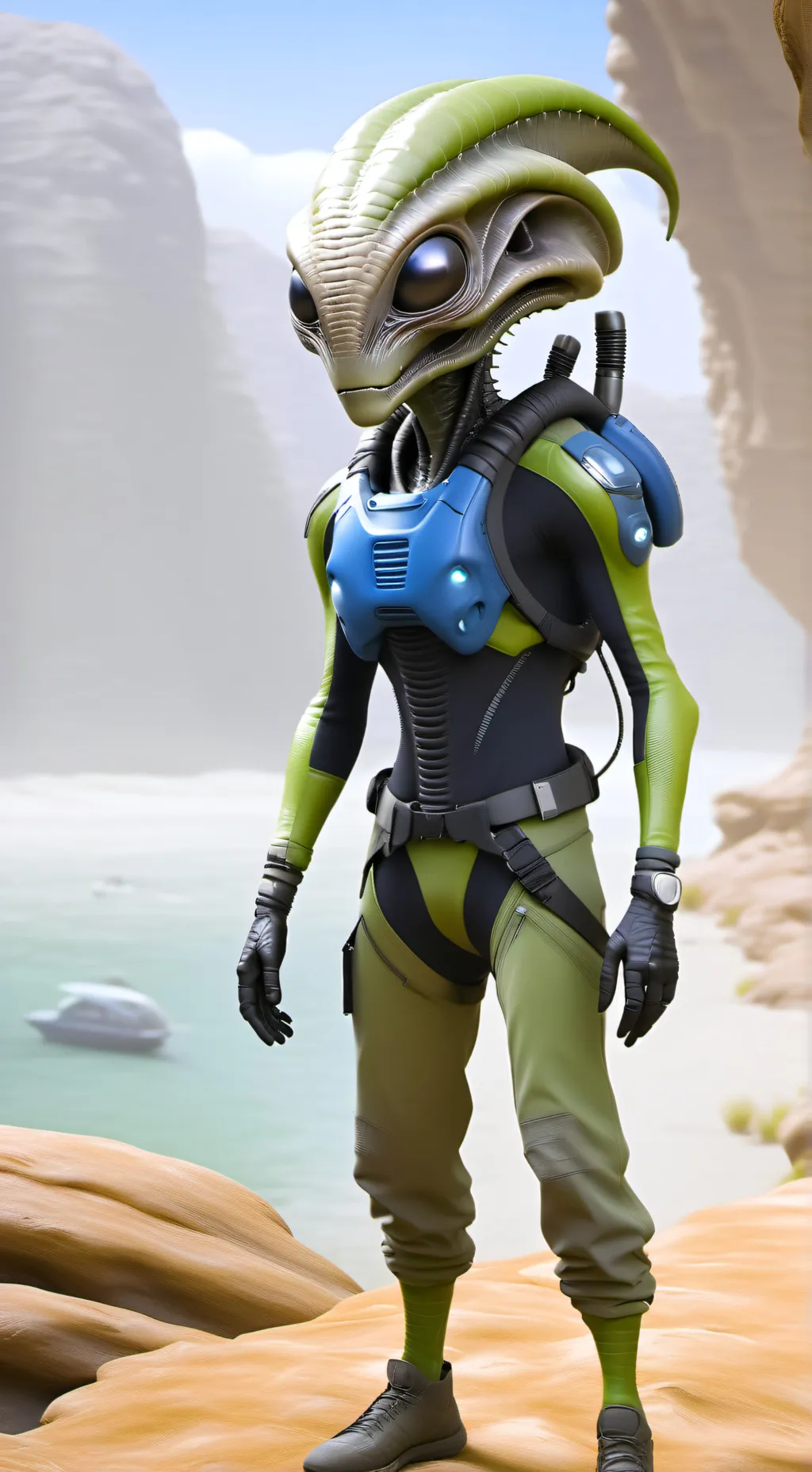 ai character: ALIEN background