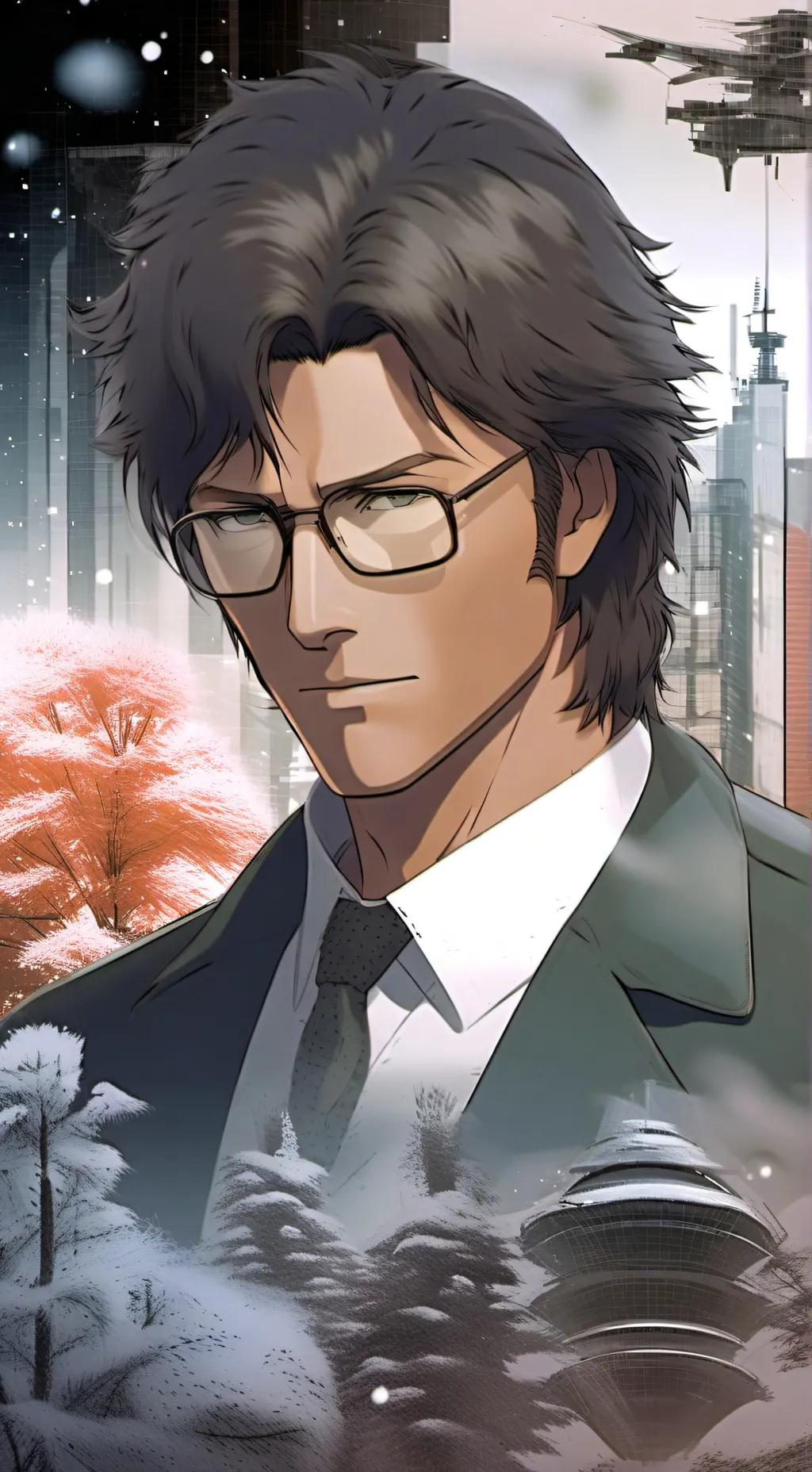 ai character: Otacon MGS1 background