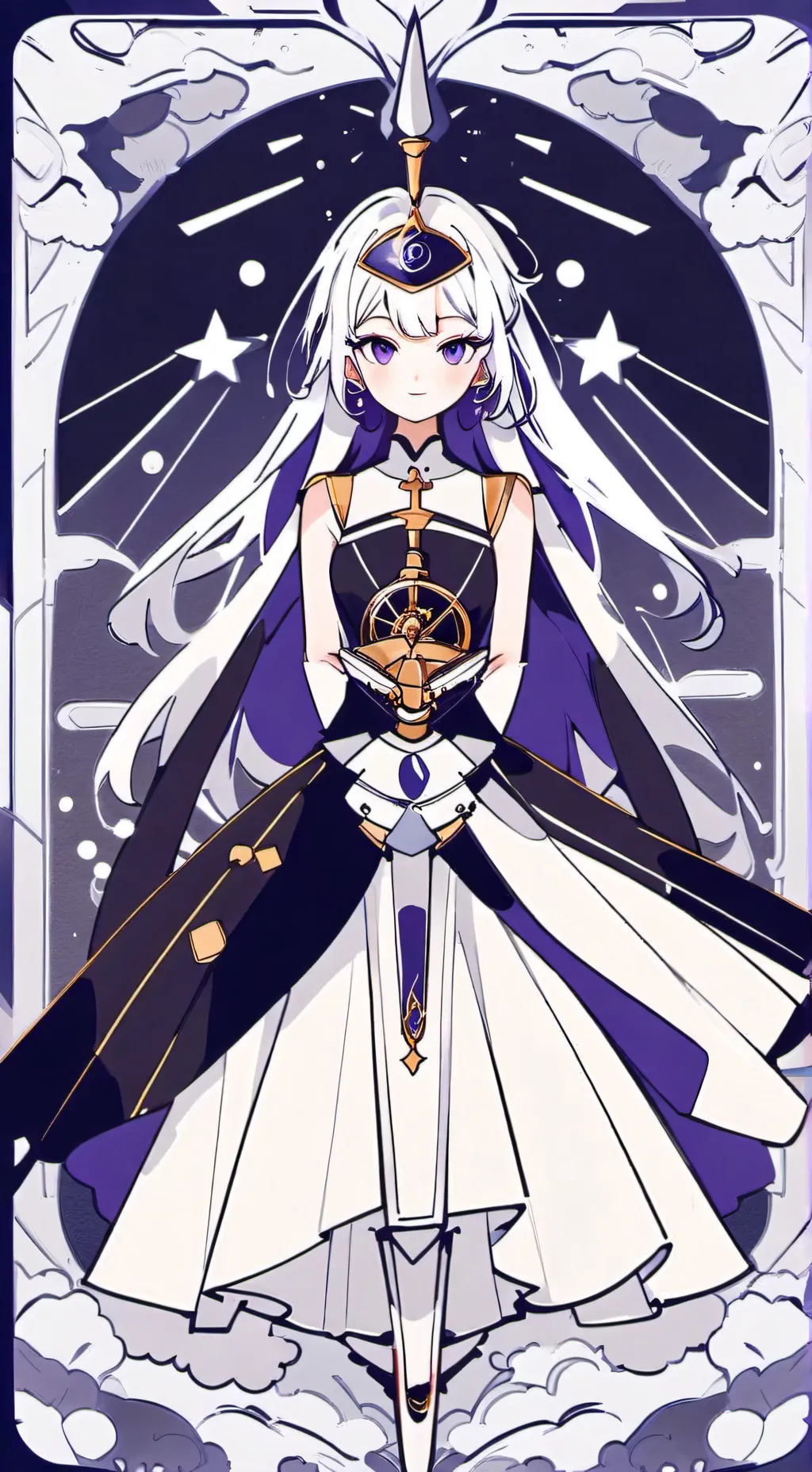 ai character: angel guardián  background