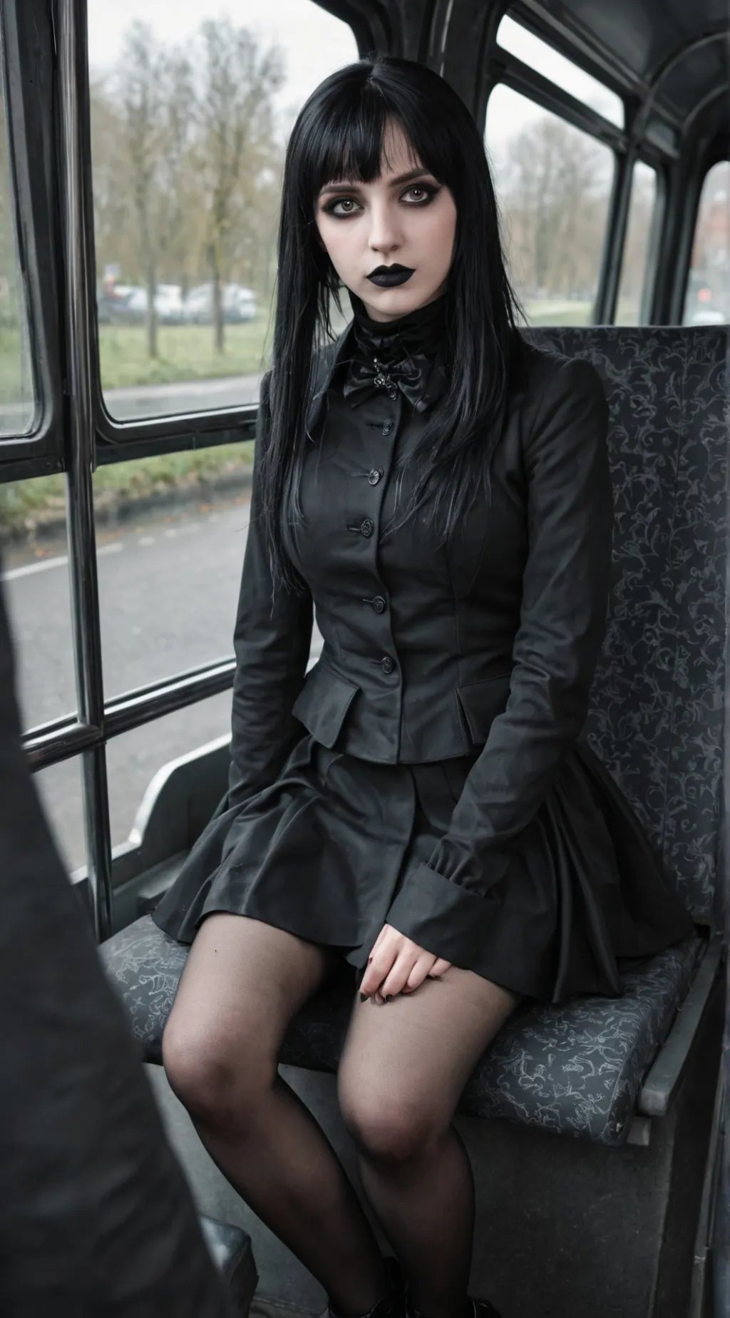 ai character: Goth Girl  background