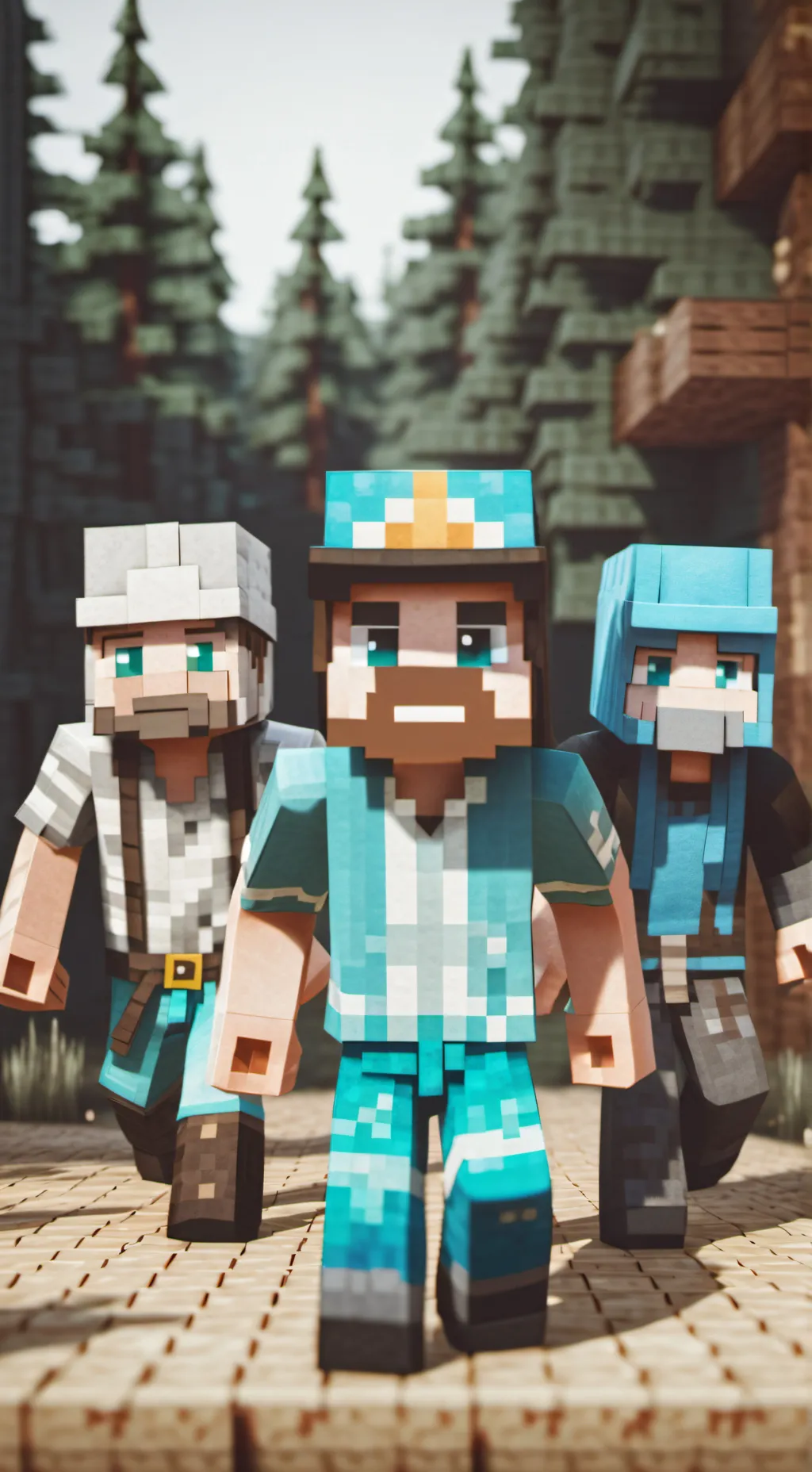 ai character: MINECRAFT SHADERS  background