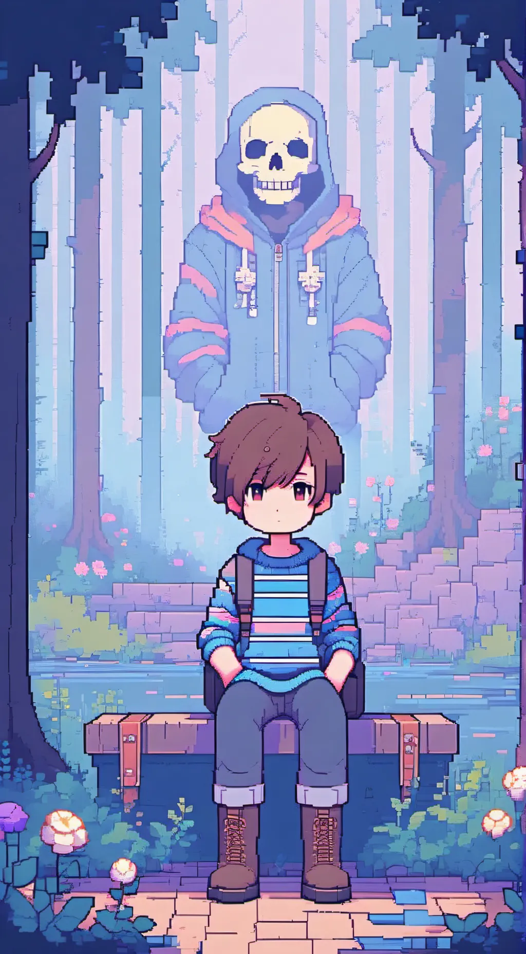ai character: undertale background