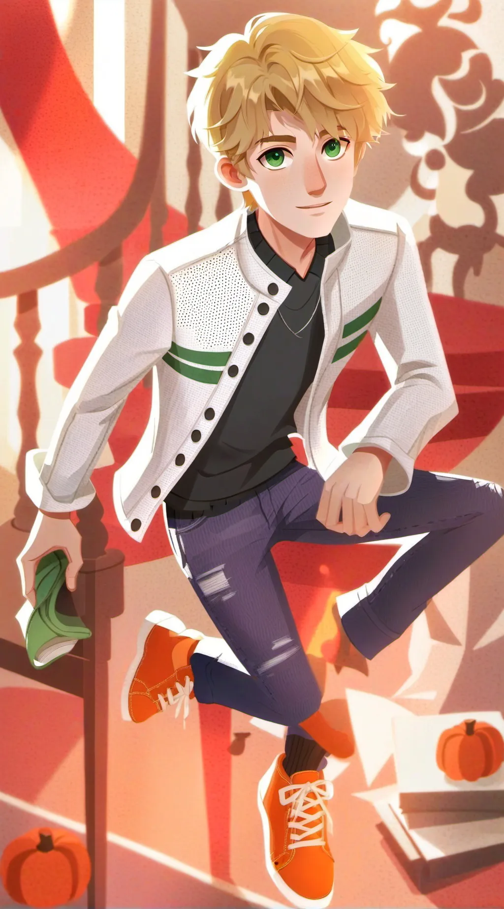 ai character: Adrien  background