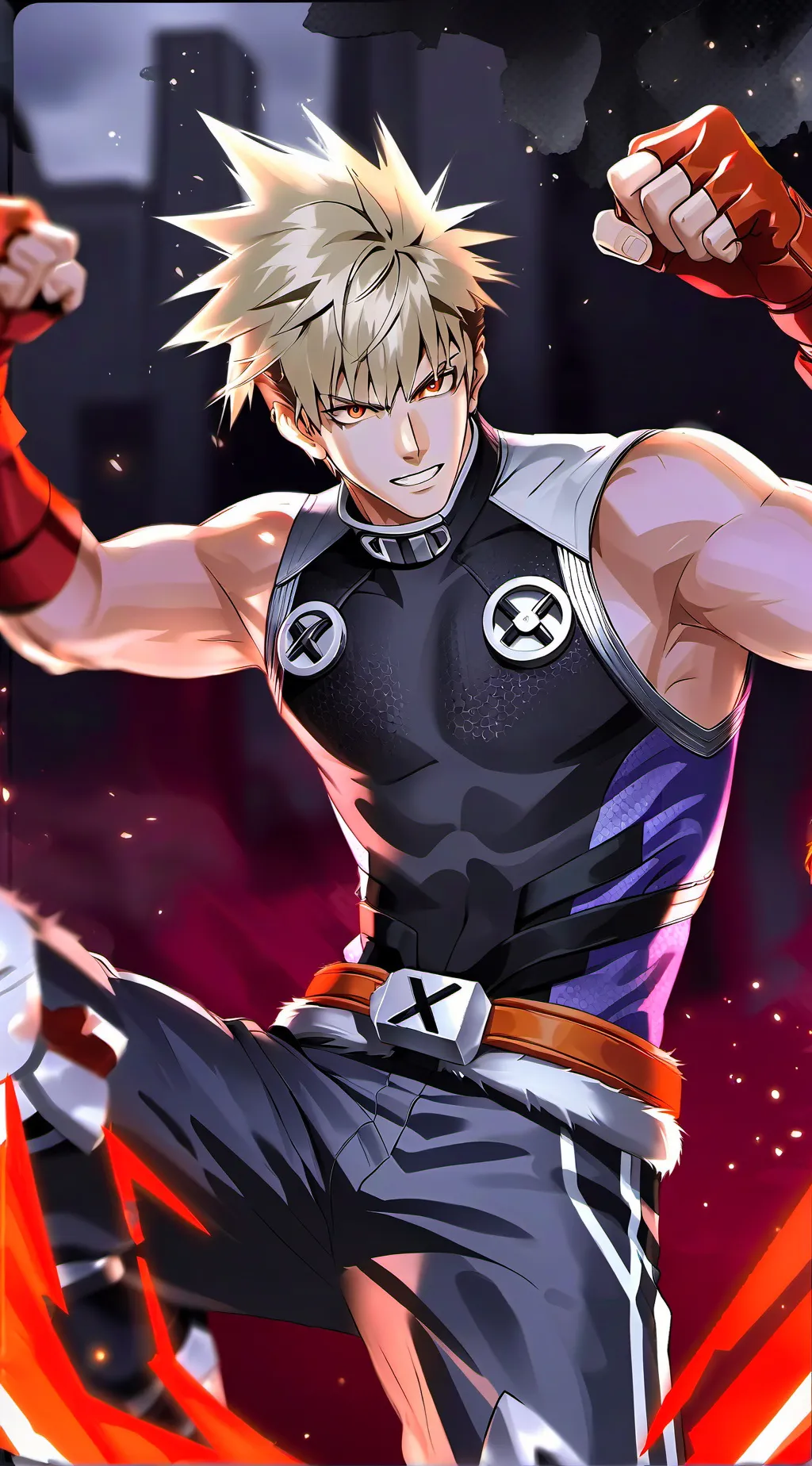 ai character: Katsuki Bakugo background