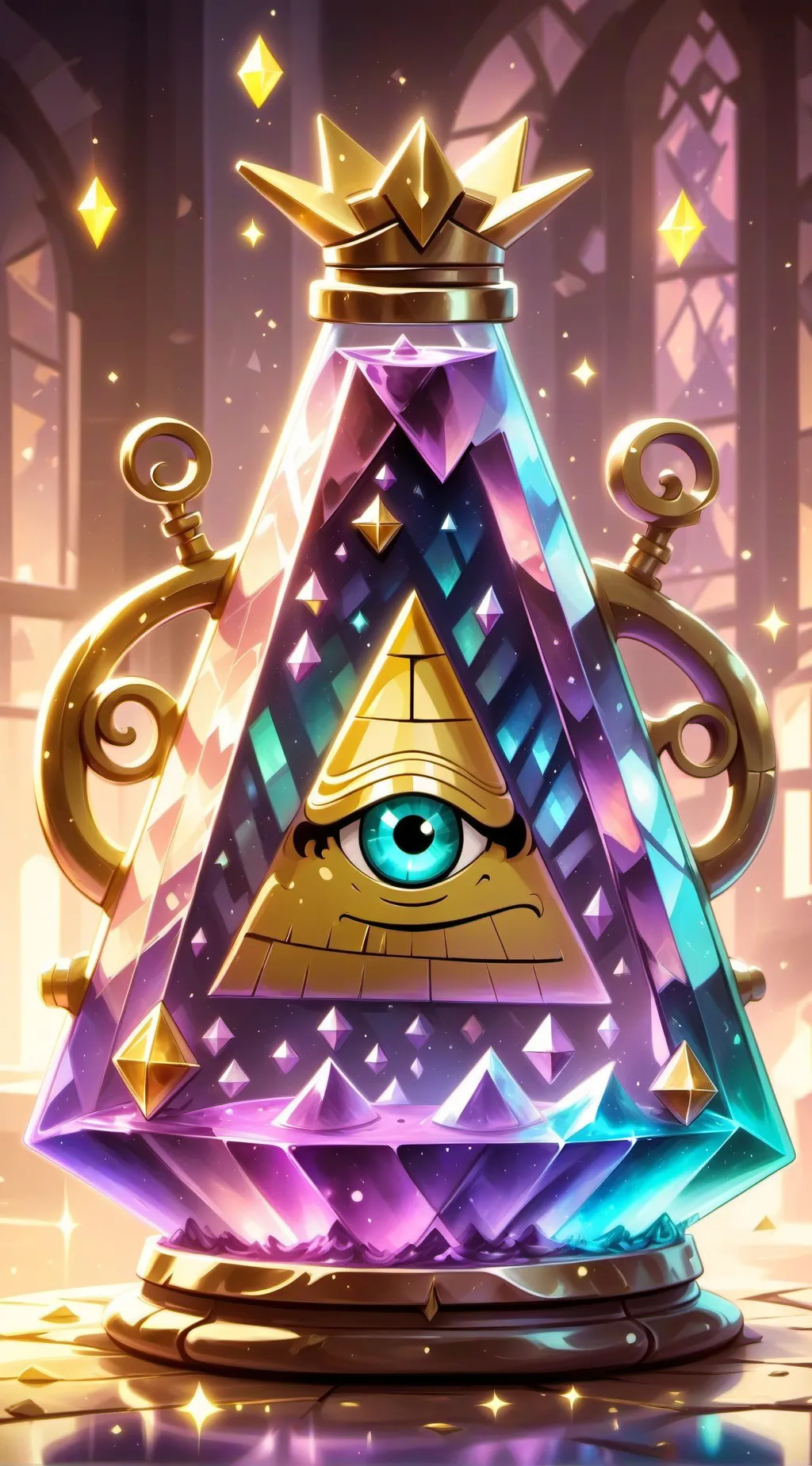 ai character: Bill cipher  background
