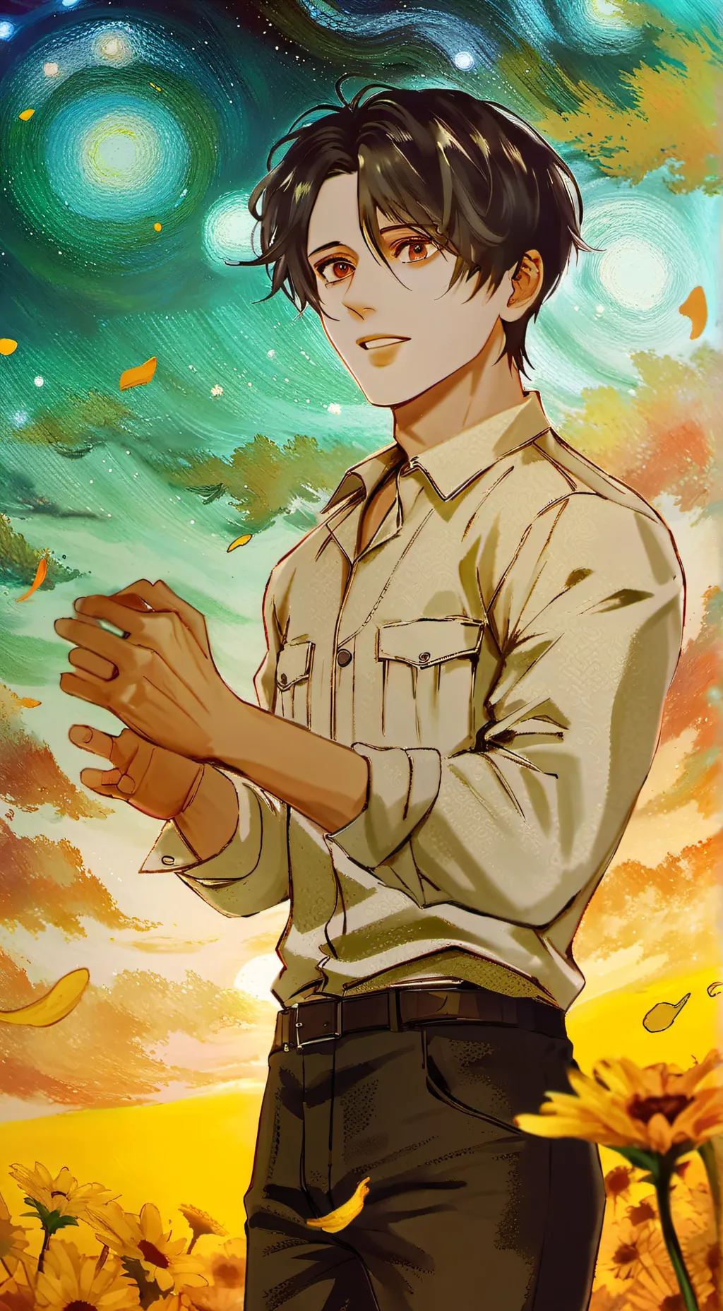 ai character: eren Jaeger  background