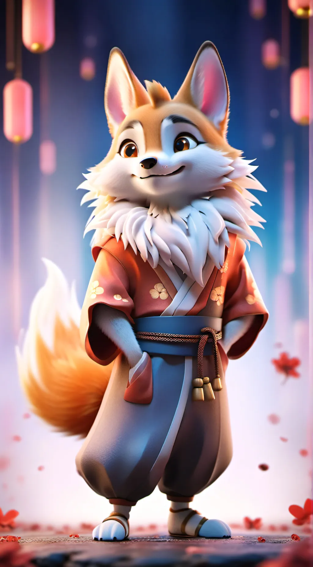ai character: Kitsune  background