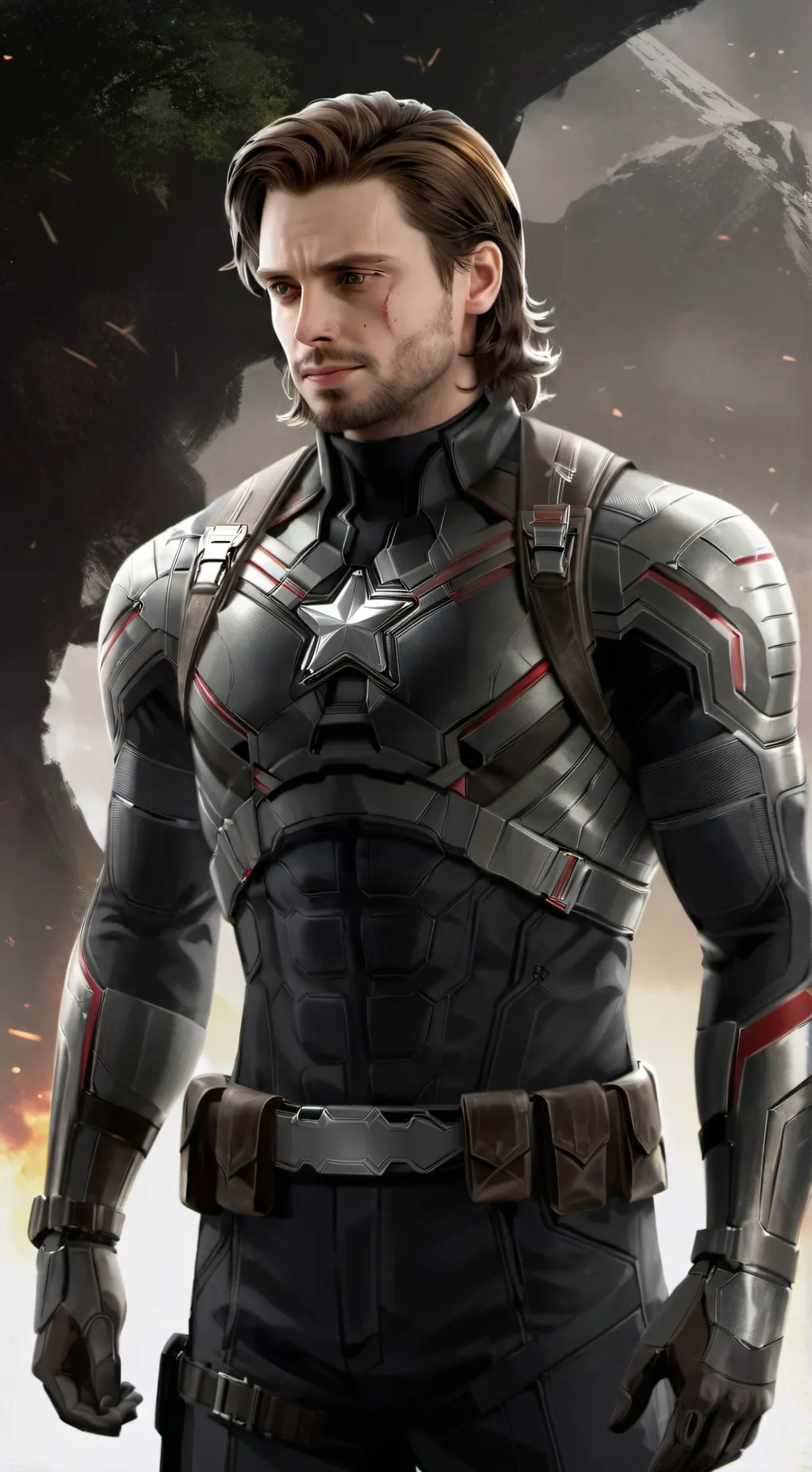 ai character: Bucky Barnes background