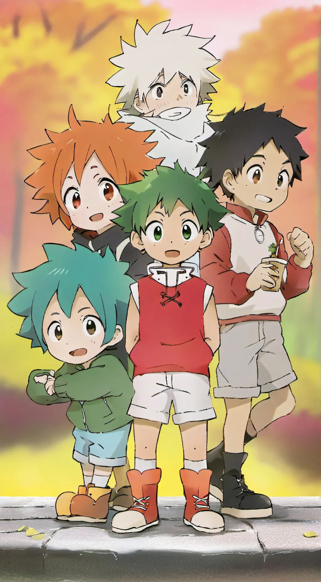 ai character: MHA boys club  background