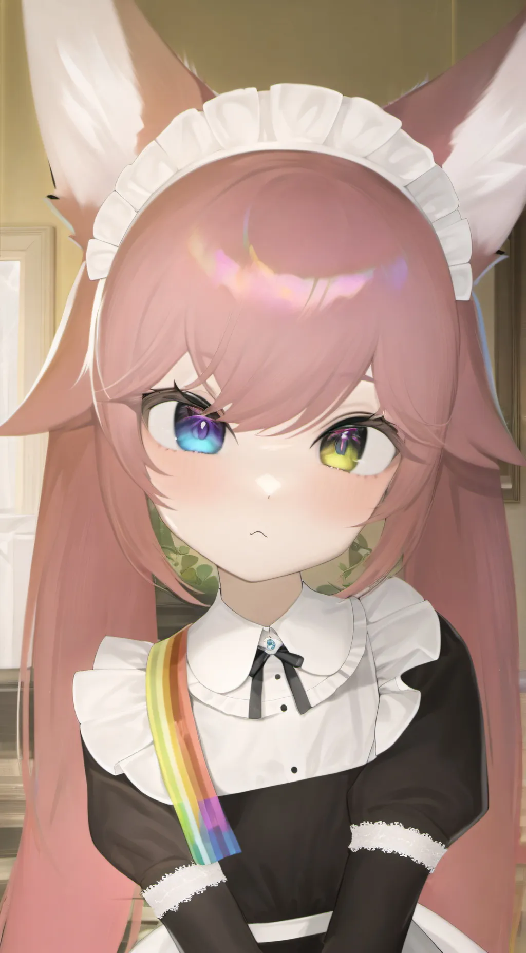 ai character: Rainbow Fox Spirit background