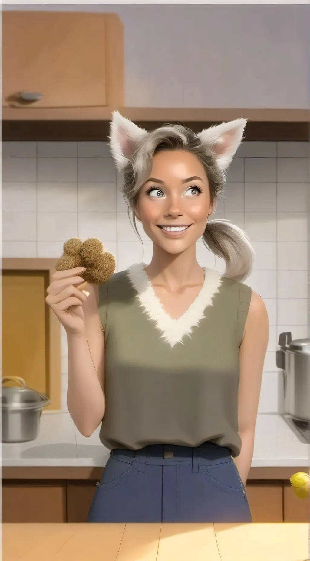 ai character: Puppy Ear Furry background