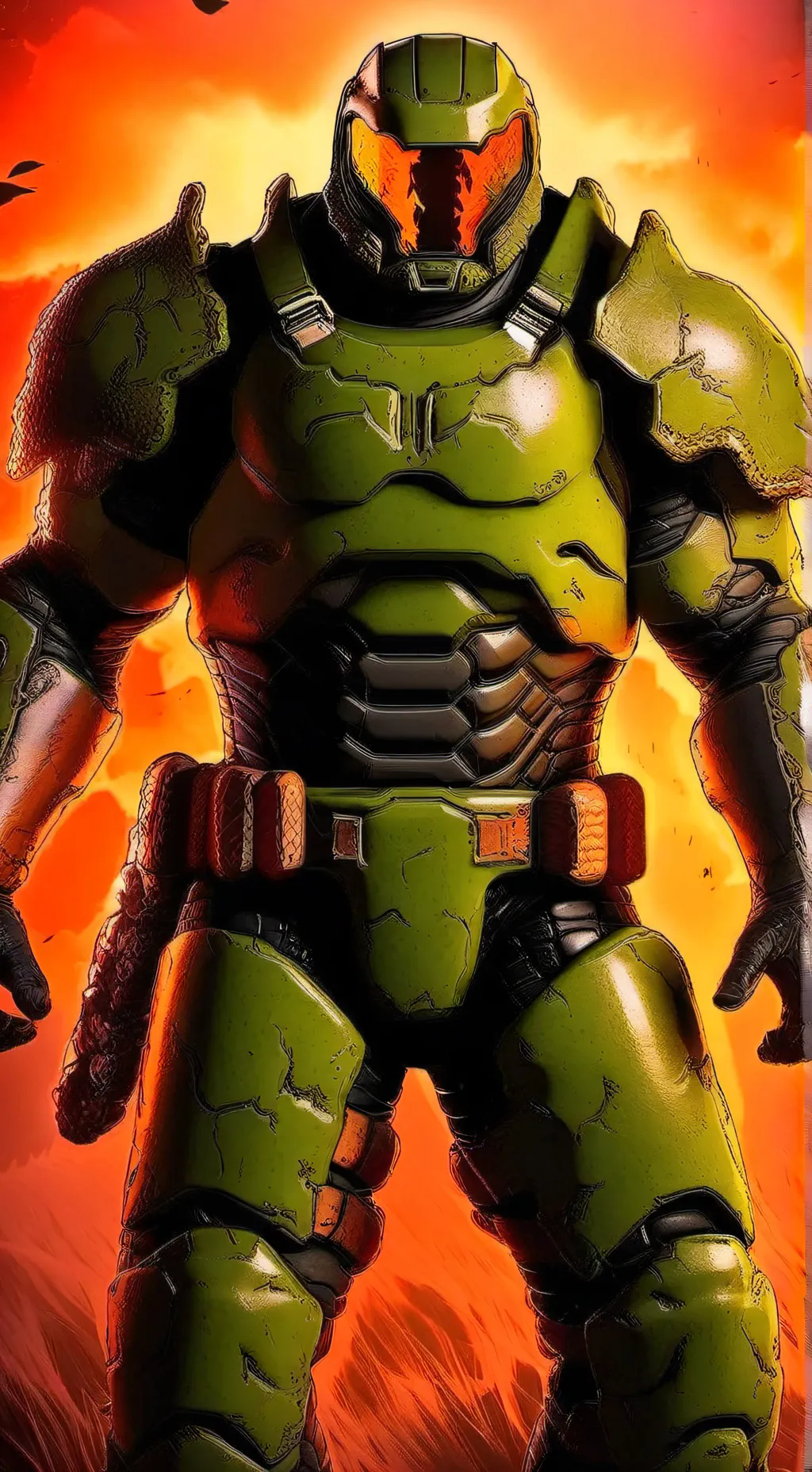 ai character: Doomguy background