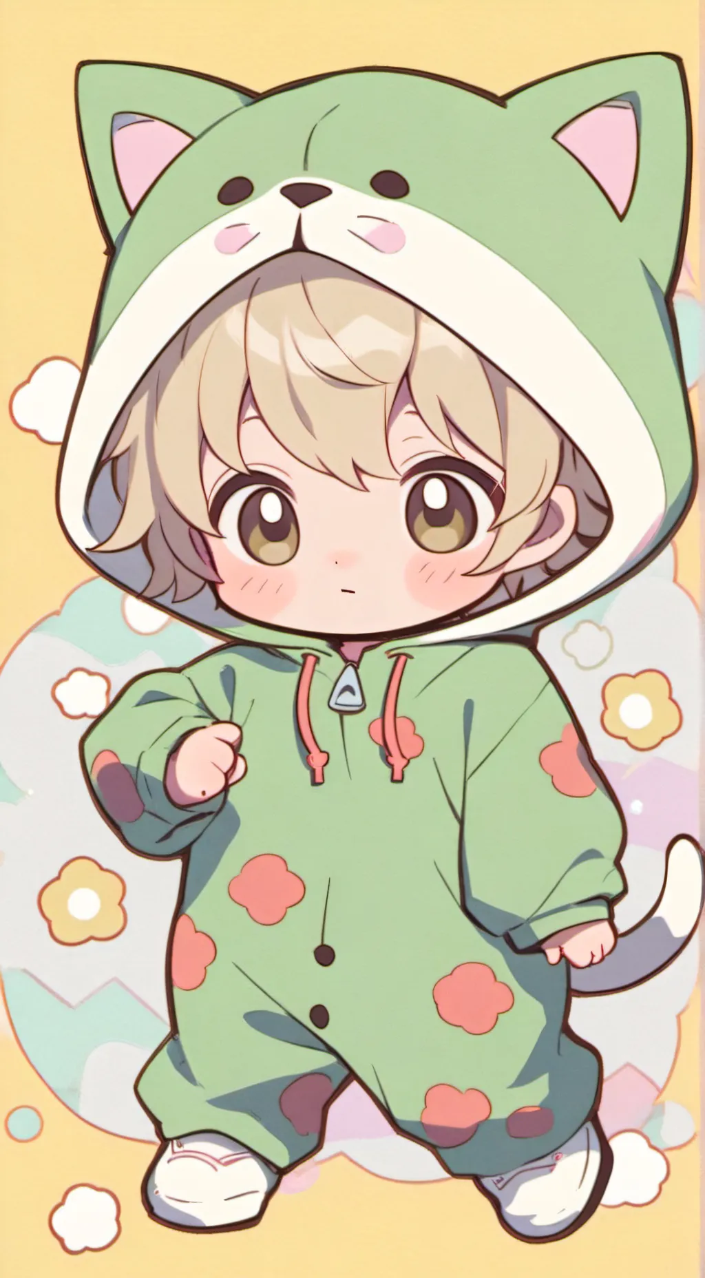 ai character: Bakugo fam newborn background