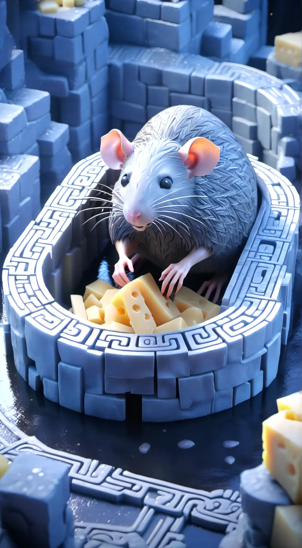 ai character: CHEESE ESCAPE background